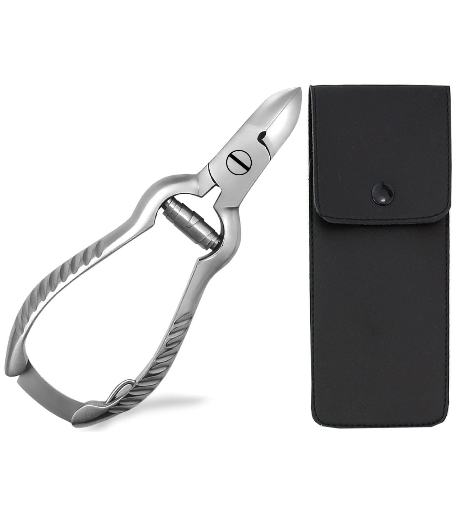 Premium Stainless Steel Nail Tongs & Scissors for Effective Foot Care | Rust-Free Nail Cutter & Manicure Tools | 12 cm Includes Case - Buy Online on GoSupps.com