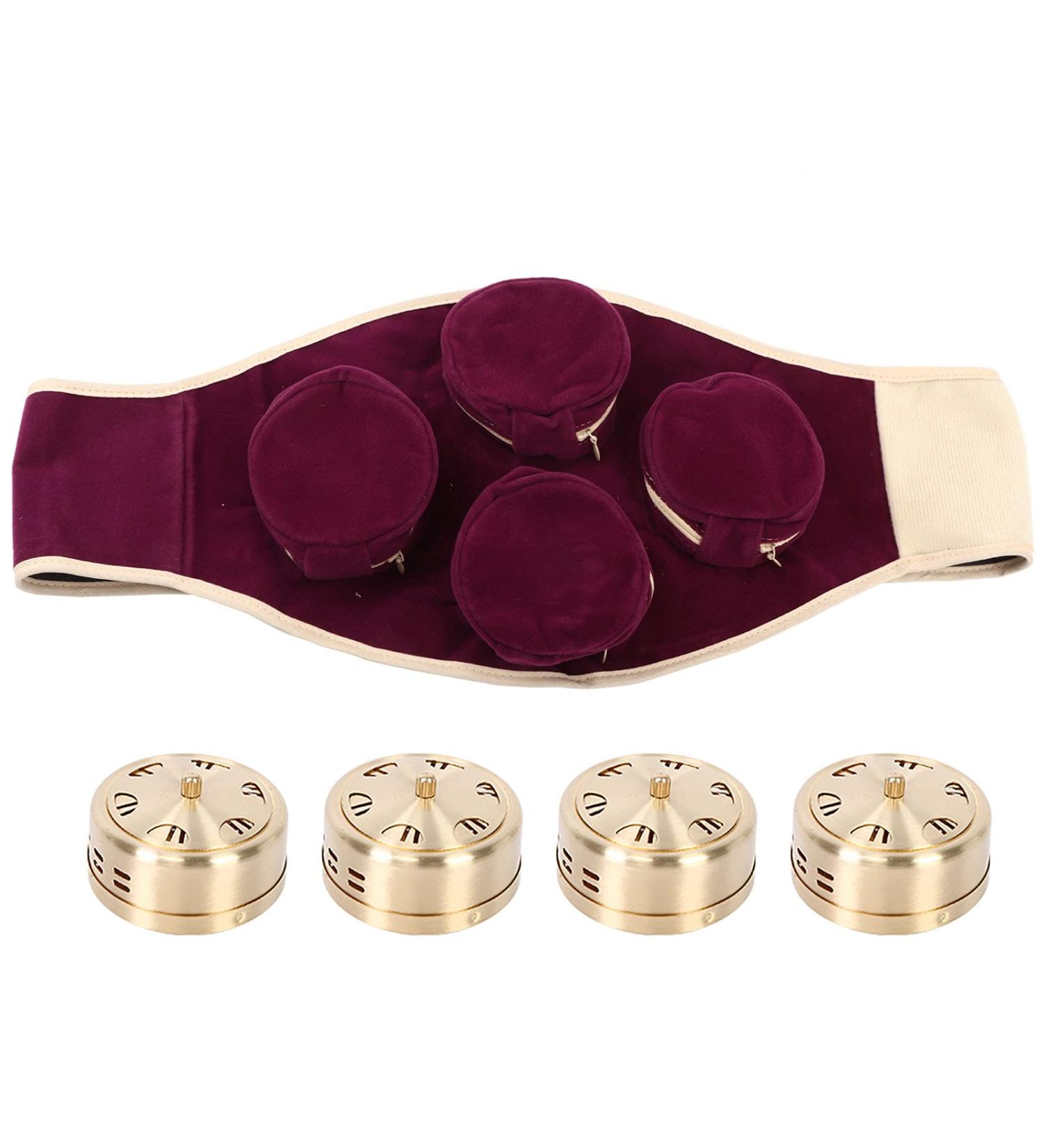Moxibustion Pocket Rear Box - 4 Pieces Copper Moxibustion for Stomach Waist Shoulders Legs & Arms - International Shipping Available - Buy Online on GoSupps.com