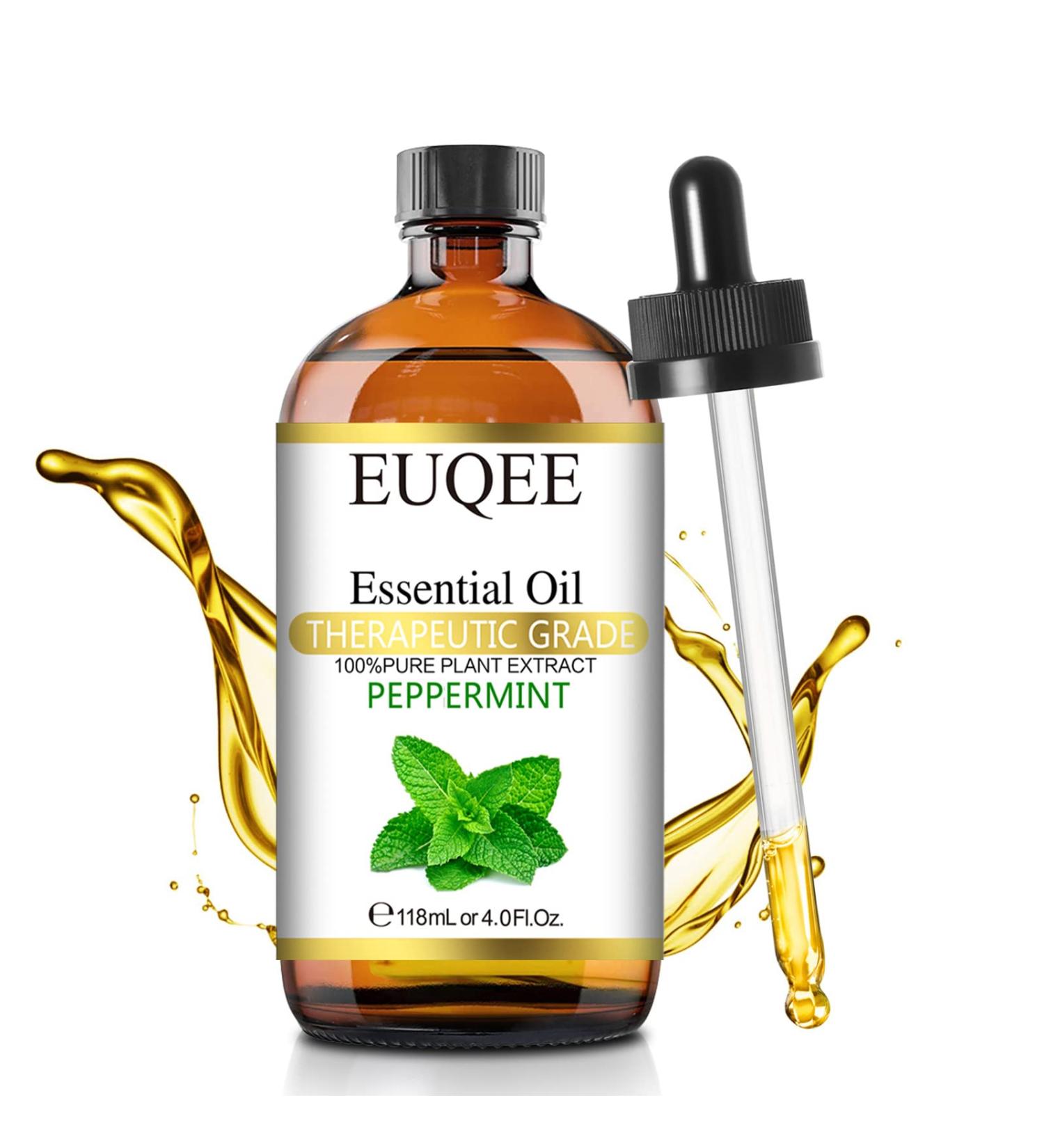Peppermint essential oil (4 oz/118 ml) Pure Essential Oil - with Glass Dropper Great for Aromatherapy Diffuser Candle Making - Buy Online on GoSupps.com