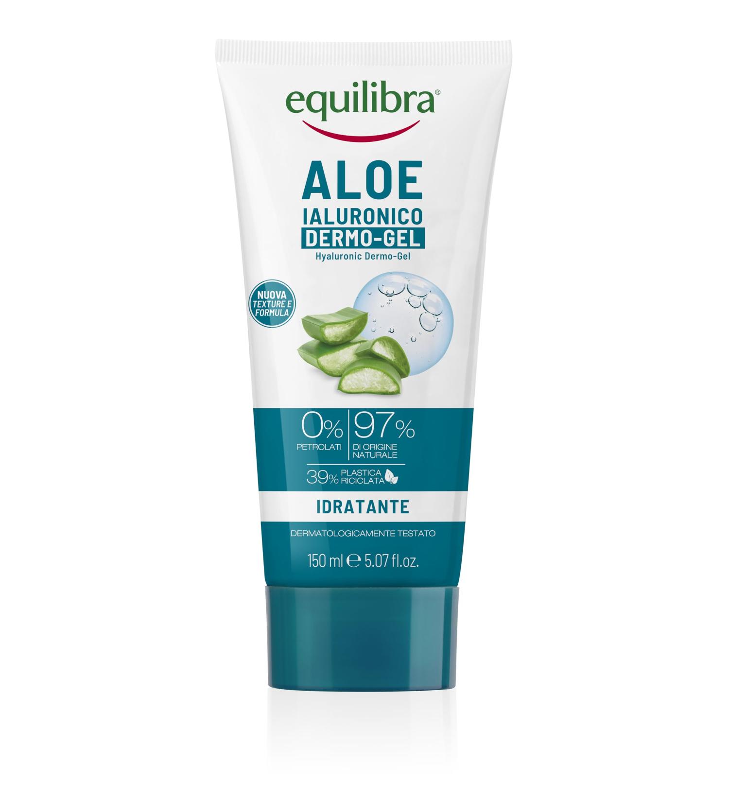  Equilibra Equilibra Aloe Hyaluronic Dermo-gel Aloe Vera Gel 150 ml 97% Naturally Derived Ingredients with Aloe Vera and Hyaluronic Acid Moisturizing Ideal as an After-Sun Treatment for Dry Skin - Buy Online on GoSupps.com