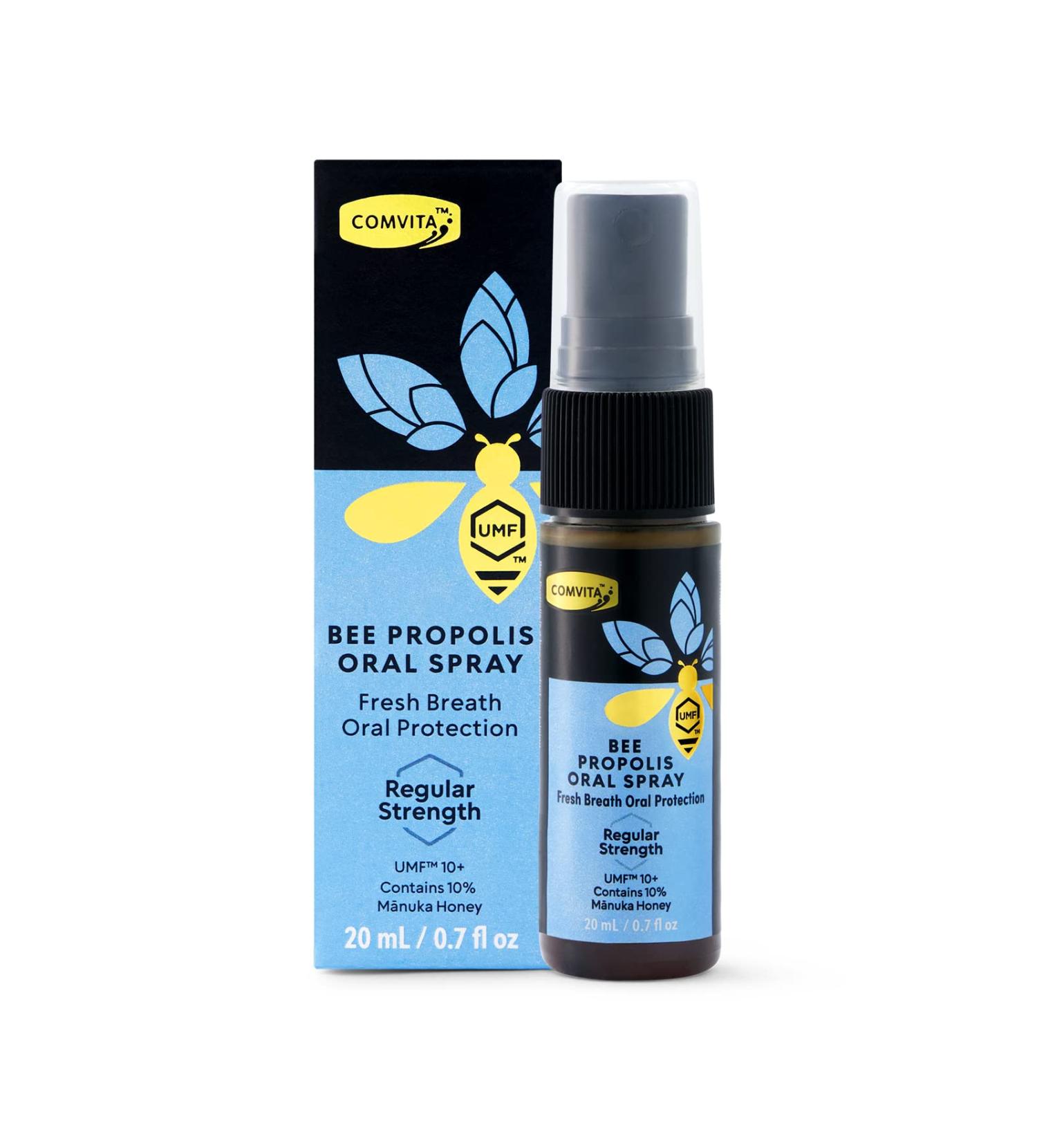Comvita Propolis Throat Spray UMF 10+ Manuka Honey 0.7 Fl Oz - Natural Throat & Immune Support - Buy Online on GoSupps.com