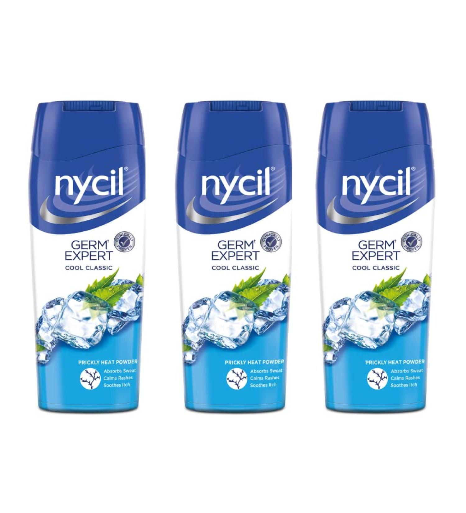 Nycil Cool Classic Talcum Powder 50g - Pack of 3 | Soothing and Refreshing Formula - Buy Online on GoSupps.com