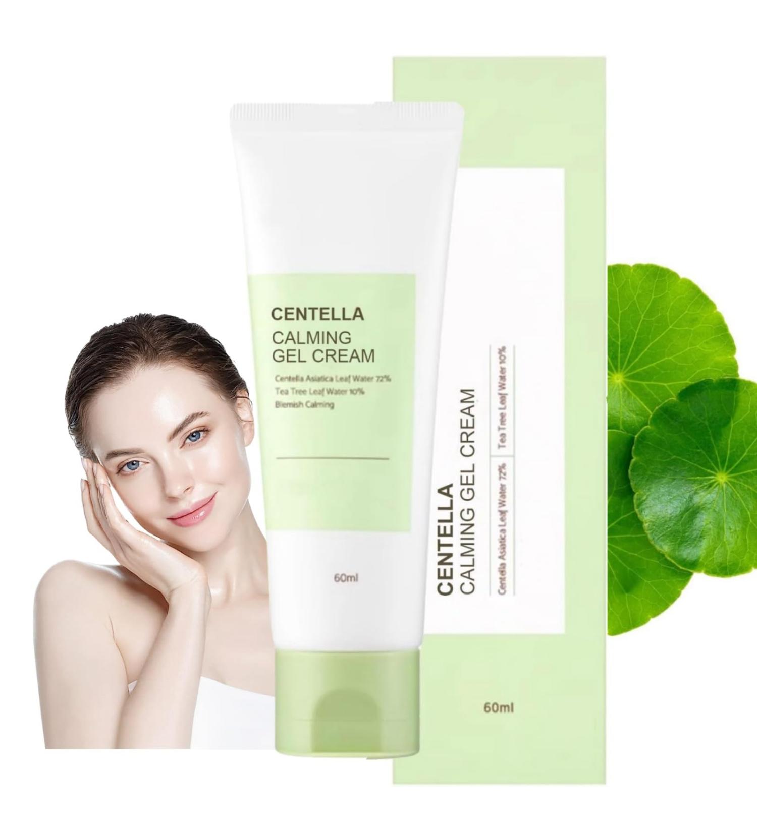 Centella Calming Gel Cream Centella Face Serum for Women Centella Moisturiser Face Moisturiser for Acne Prone Skin Hydrating Face Moisturizer for Women with Tea Tree Oil Centella Repair Face Cream - Buy Online on GoSupps.com
