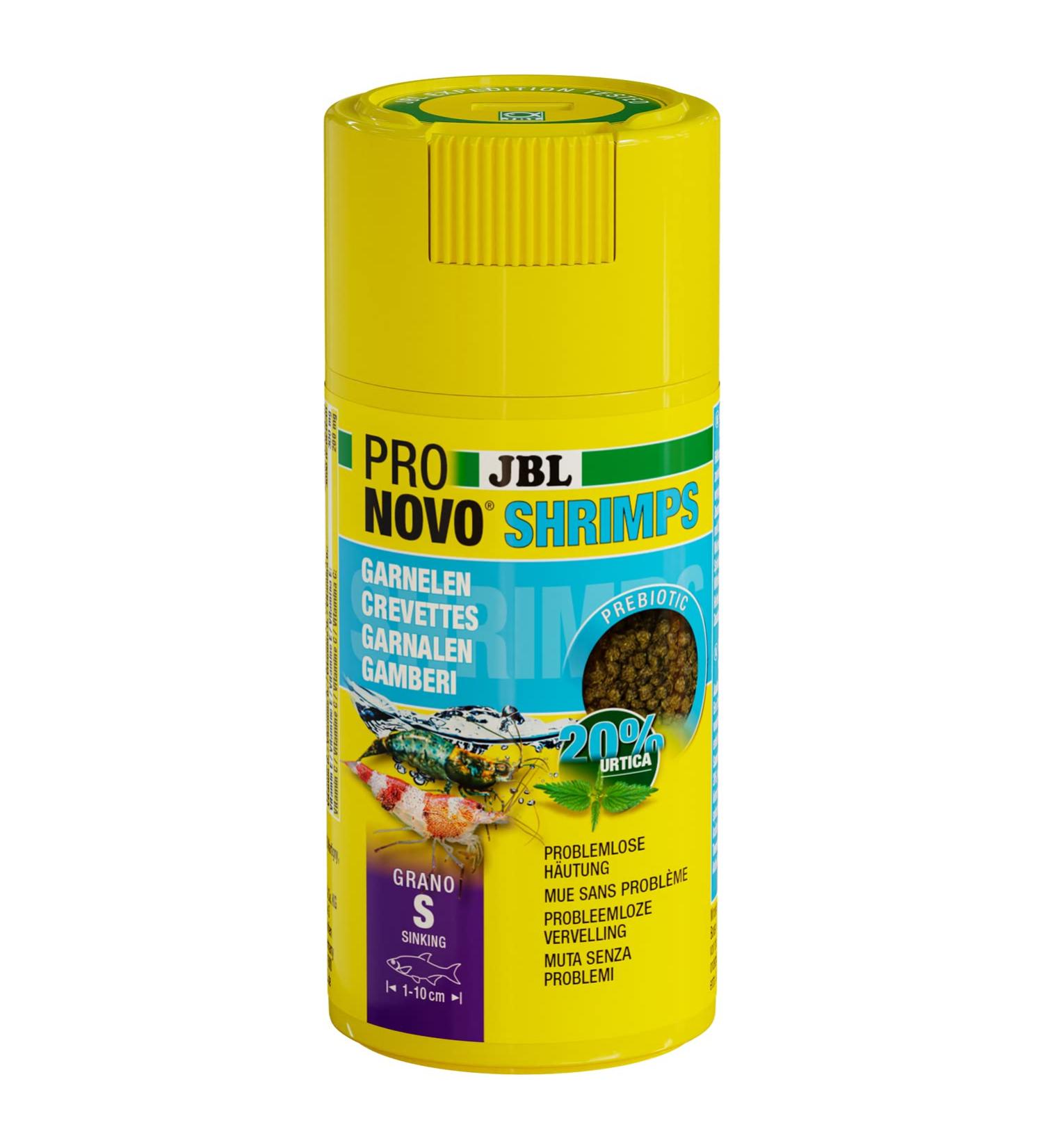 JBL PRONOVO SHRIMPS GRANO fish food granules click dispenser size S 100ml ProNovo Shrimps Grano 100 g (1 pack)