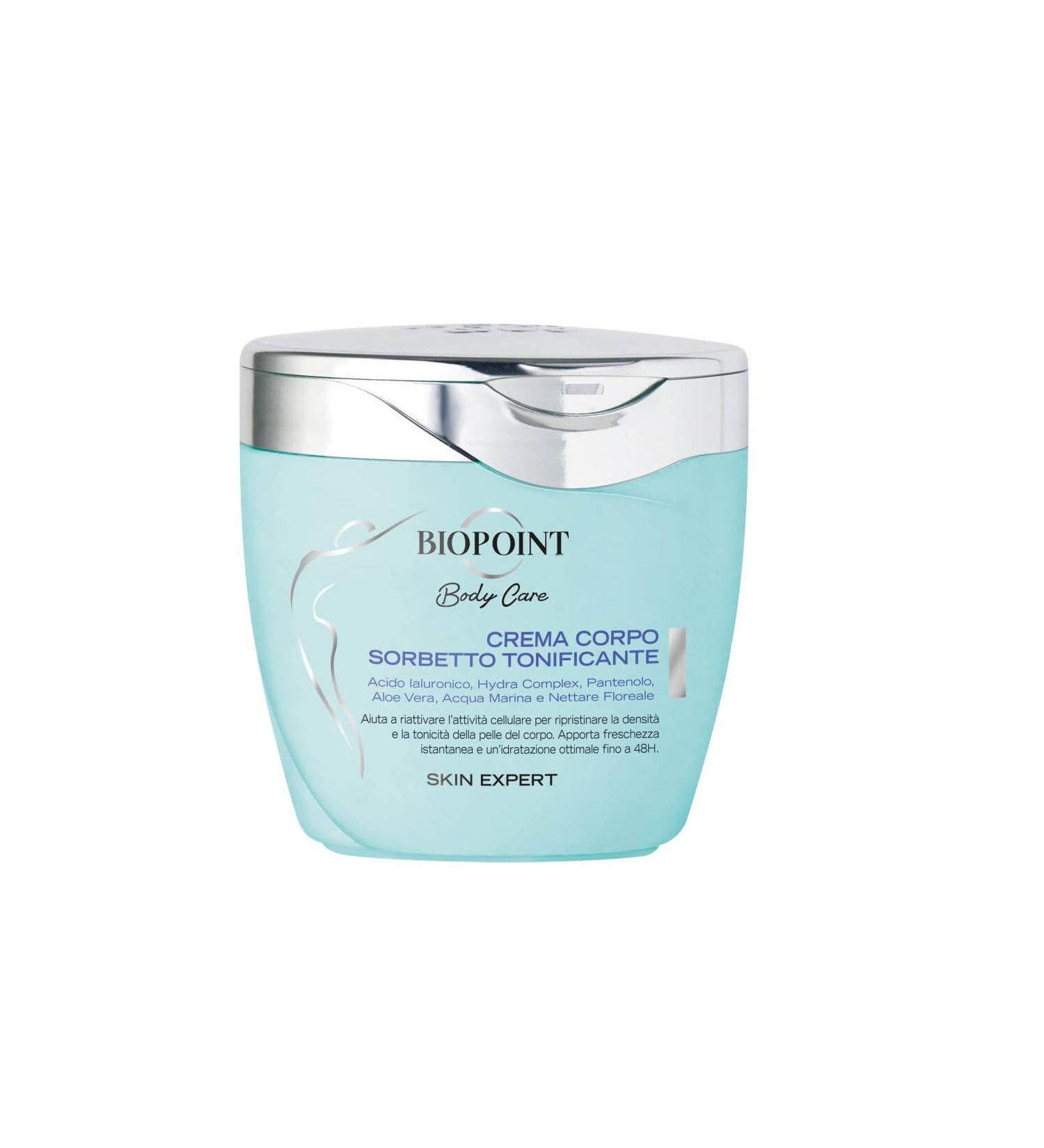 Biopoint - body cream sorbet toning moisturizing and toning up to 48h provides freshness and tight and vital skin 300 ml aloe vera 300 ml (1 Pack)