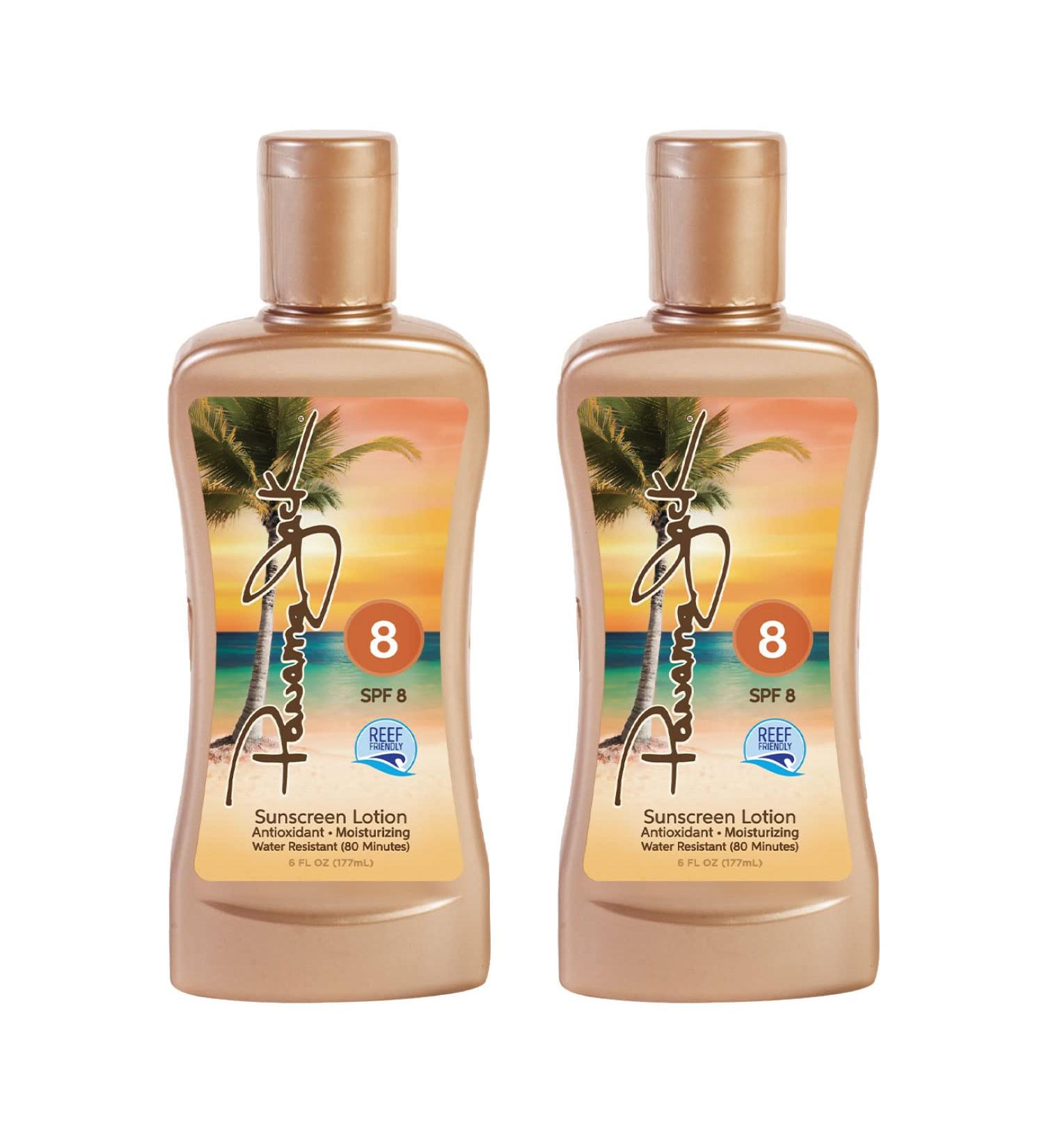 Panama Jack SPF 8 Tanning Lotion - Reef-Friendly, Antioxidant Moisturizing Formula (2 Pack, 6 FL OZ) - Buy Online on GoSupps.com