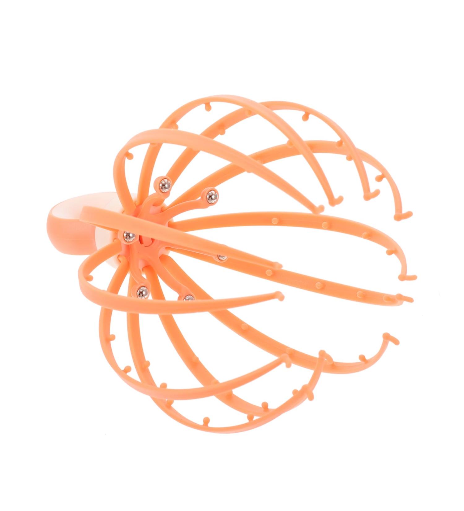 Beavorty Octopod Steel Head Massager - Handheld Claw Massage Tool for Ultimate Head Relief - Durable 21x15x15cm Orange Design - Buy Online on GoSupps.com