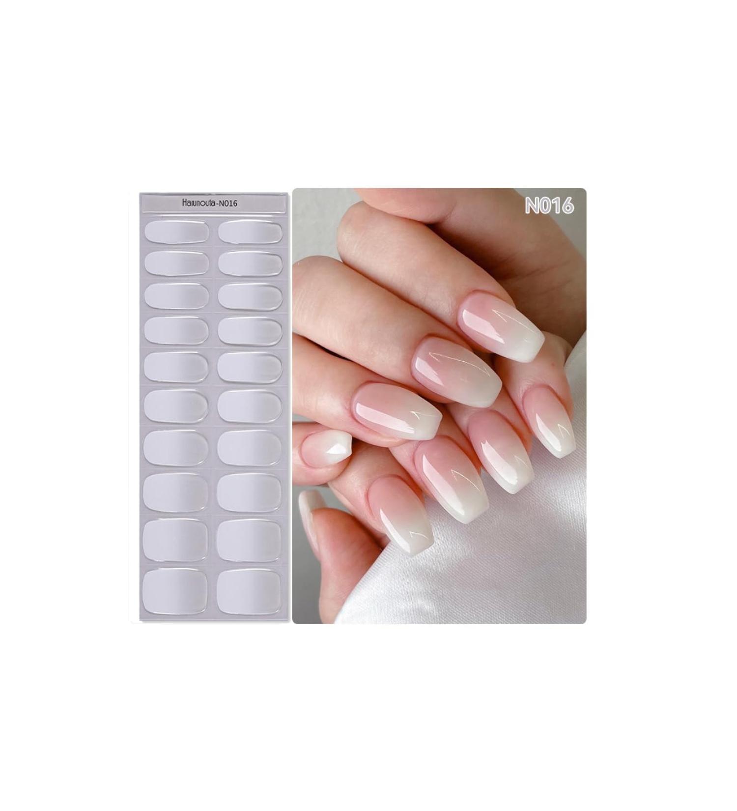 Glam Gelz Nail Sticker Semi Cured Gel Nail Strips Long Lasting Gel Nail Stickers Peel And Stick Nails Long Lasting Self-Adhesive Gel Nail Stickers (16) - Buy Online on GoSupps.com