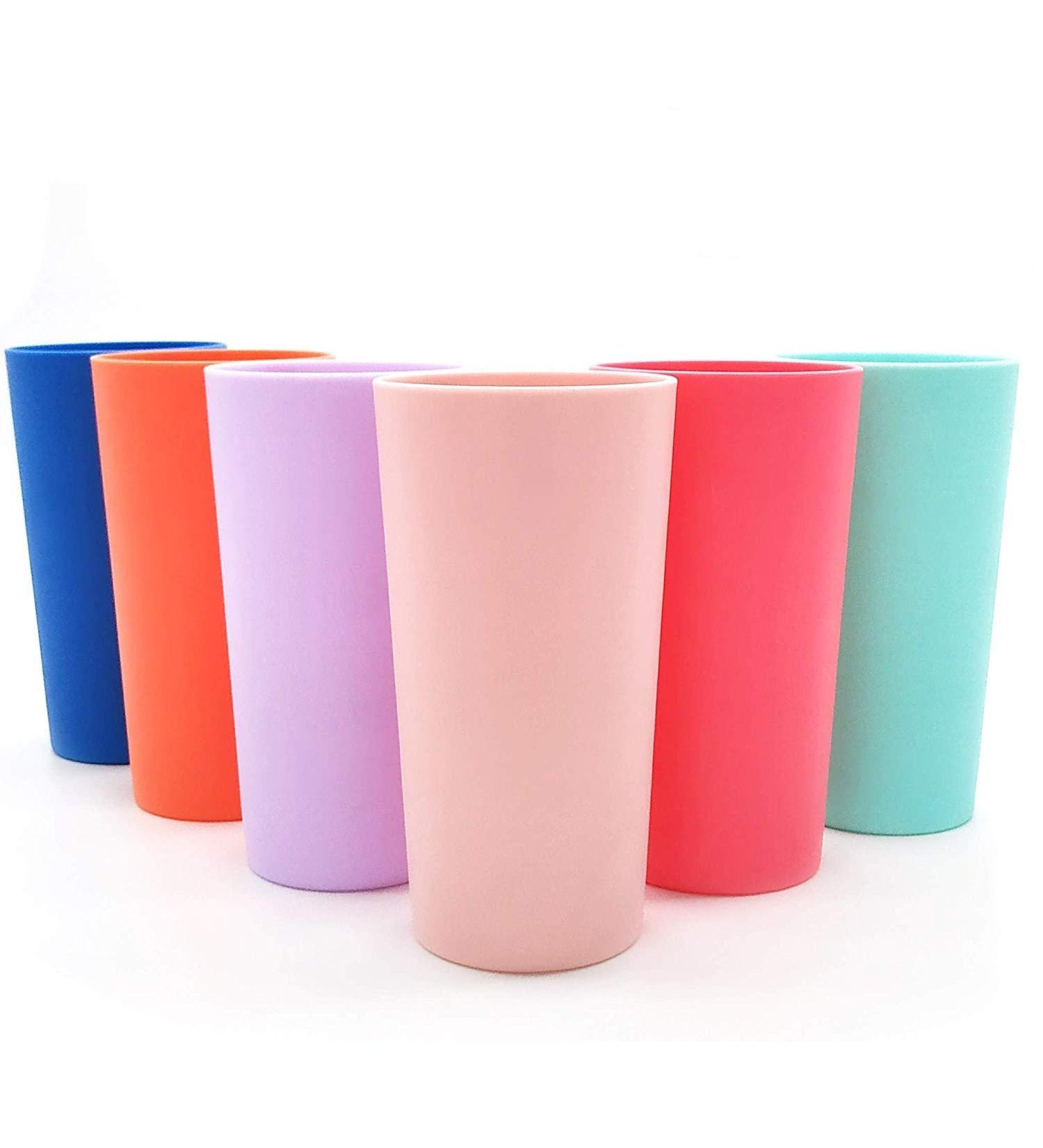 Unbreakable 26 oz Plastic Tumbler Glasses - Set of 12, Multicolor, Dishwasher Safe & BPA Free - Buy Online on GoSupps.com