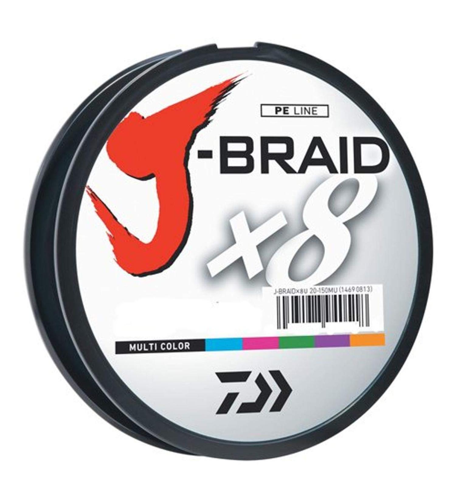 Daiwa J-Braid 500M 8-Strand Woven Round Braid Line MULTI-COLOR 65 lb
