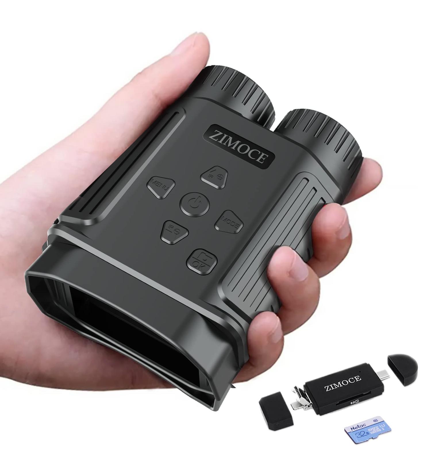 ZIMOCE Night Vision Goggles Tactical Gear - 1080P Video Binoculars with LCD Screen, 1312ft Range - Ideal for Hunting, Camping, Military - 32GB SD Card & 4 in 1 Reader - 2022 Mini - Buy Online on GoSupps.com