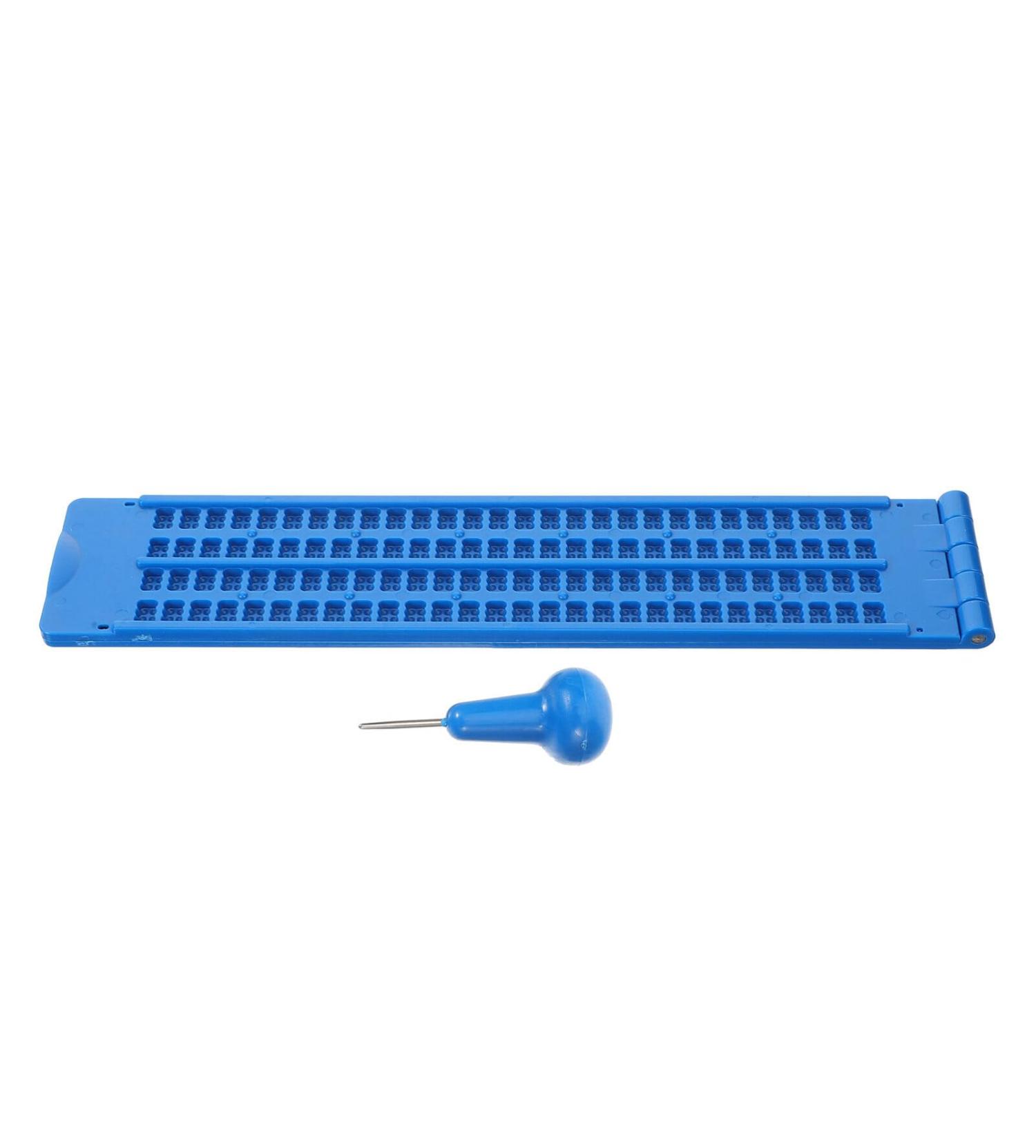 Didiseaon 4 Lines 28 Grid Braille Slate and Stylus Pen Reusable Braille Writing Slate Kit Plastic Leaning Writing Board for Blinds - Buy Online on GoSupps.com