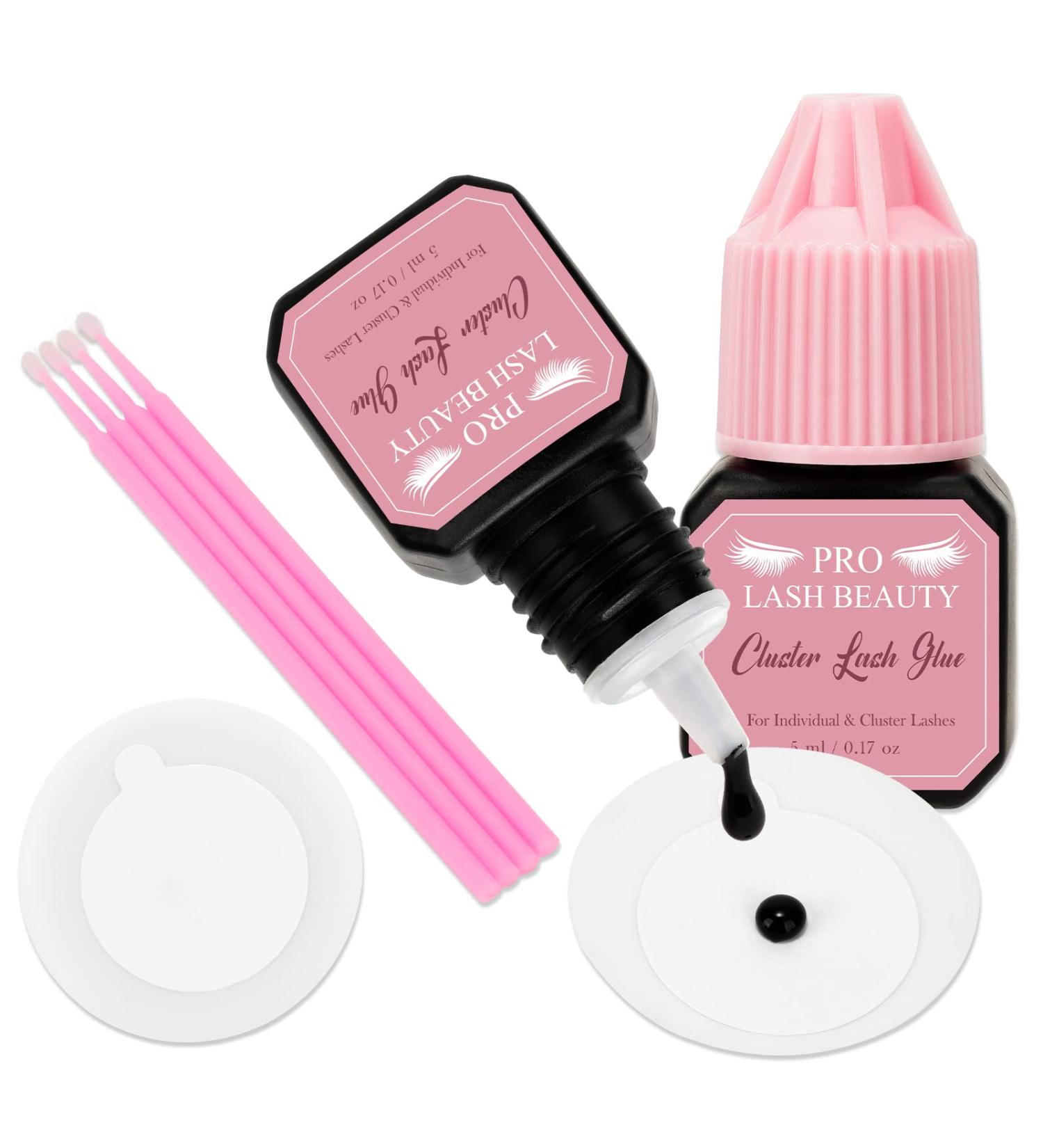 Cluster Lash Glue - Long Lasting Waterproof Adhesive for DIY Lash Extensions - 5ml Black - Buy Online on GoSupps.com