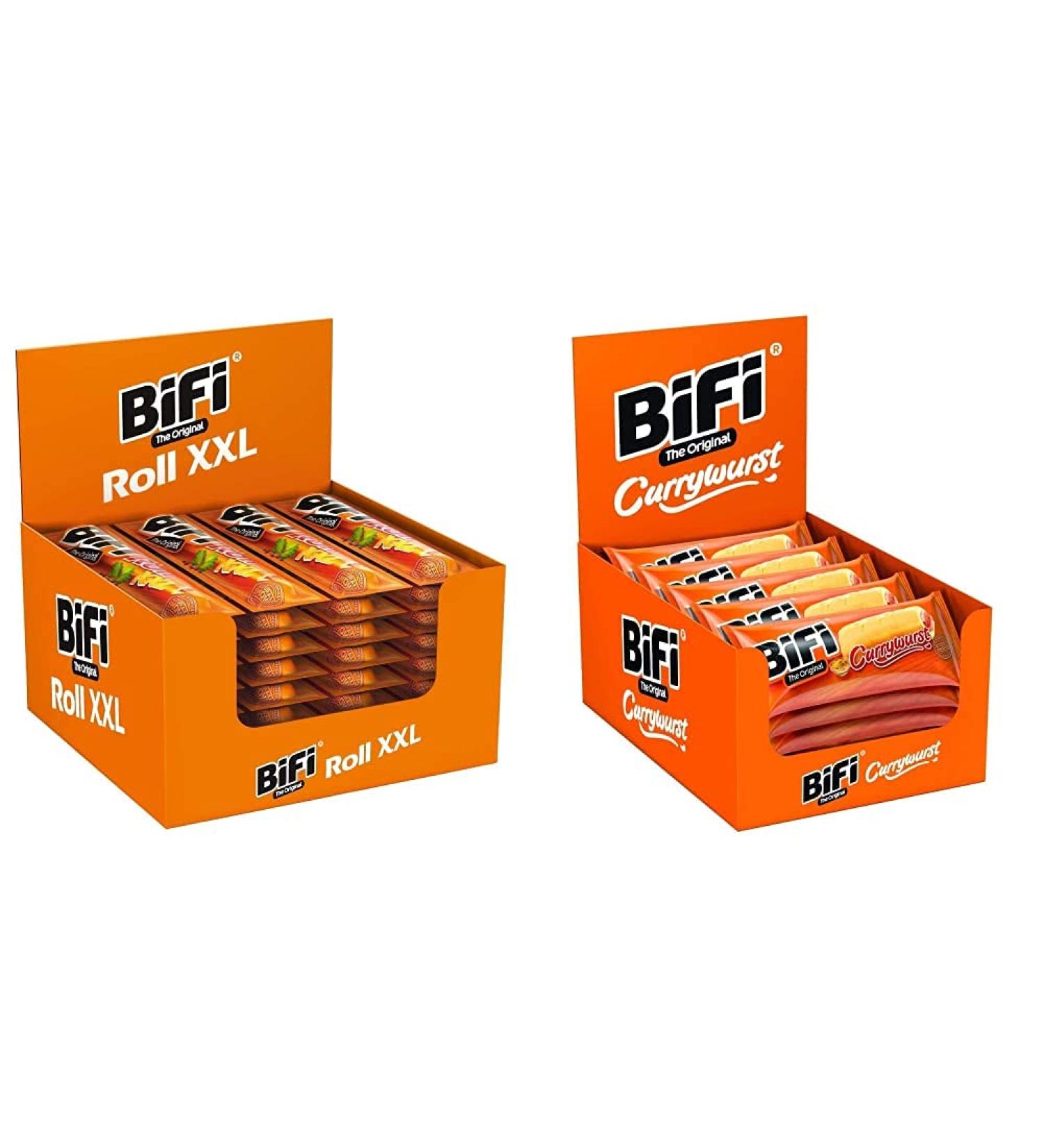 BIFI Roll XXL & Currywurst Snack Bundle - 24 Pack Salami Meat Snacks - Hearty International Shipping - Buy Online on GoSupps.com