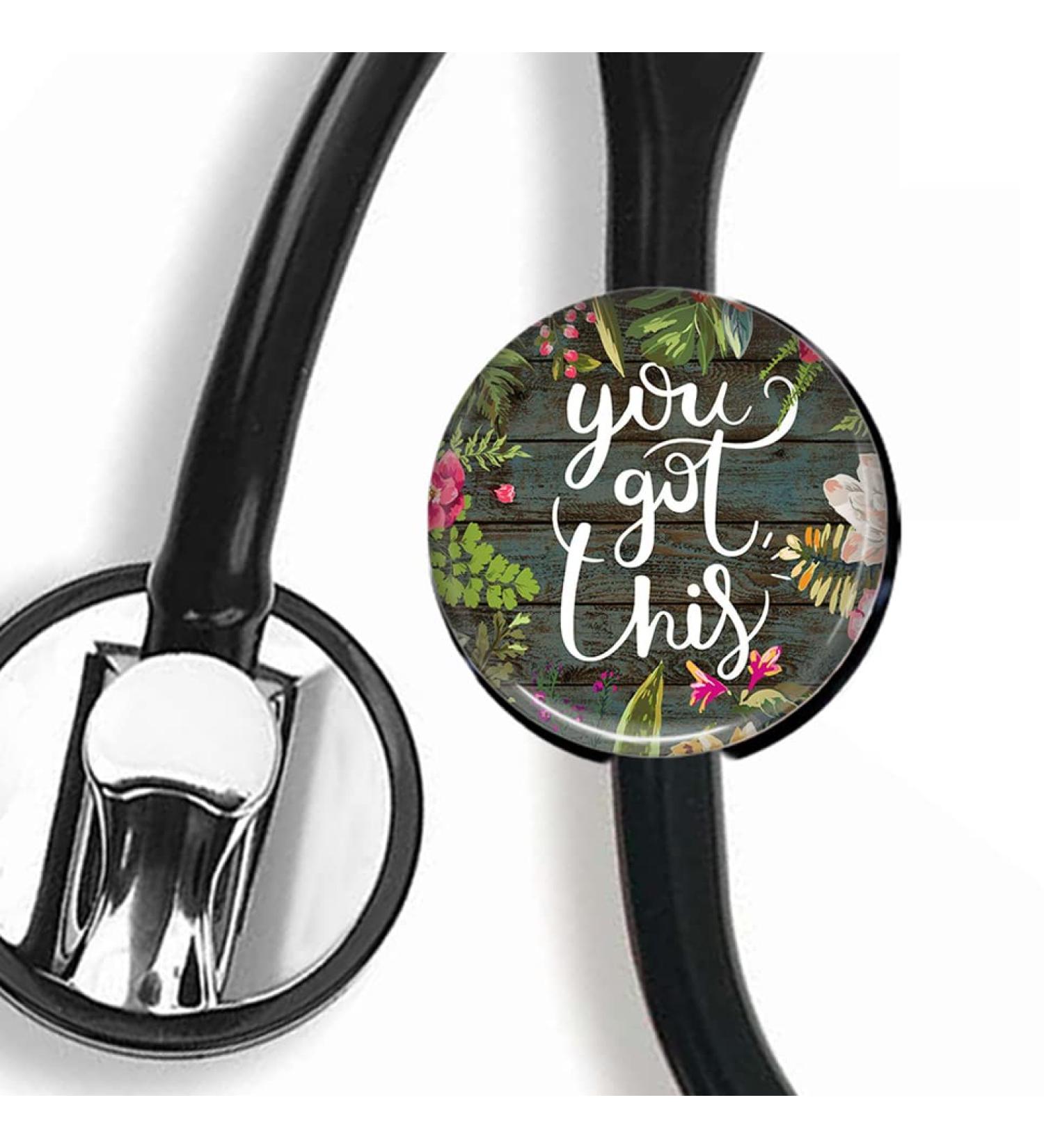 CHNLML Stethoscope Name Tag Nurse Doctor Stethoscope ID Tag Customized Steth ID Tag (Quote You Got This)
