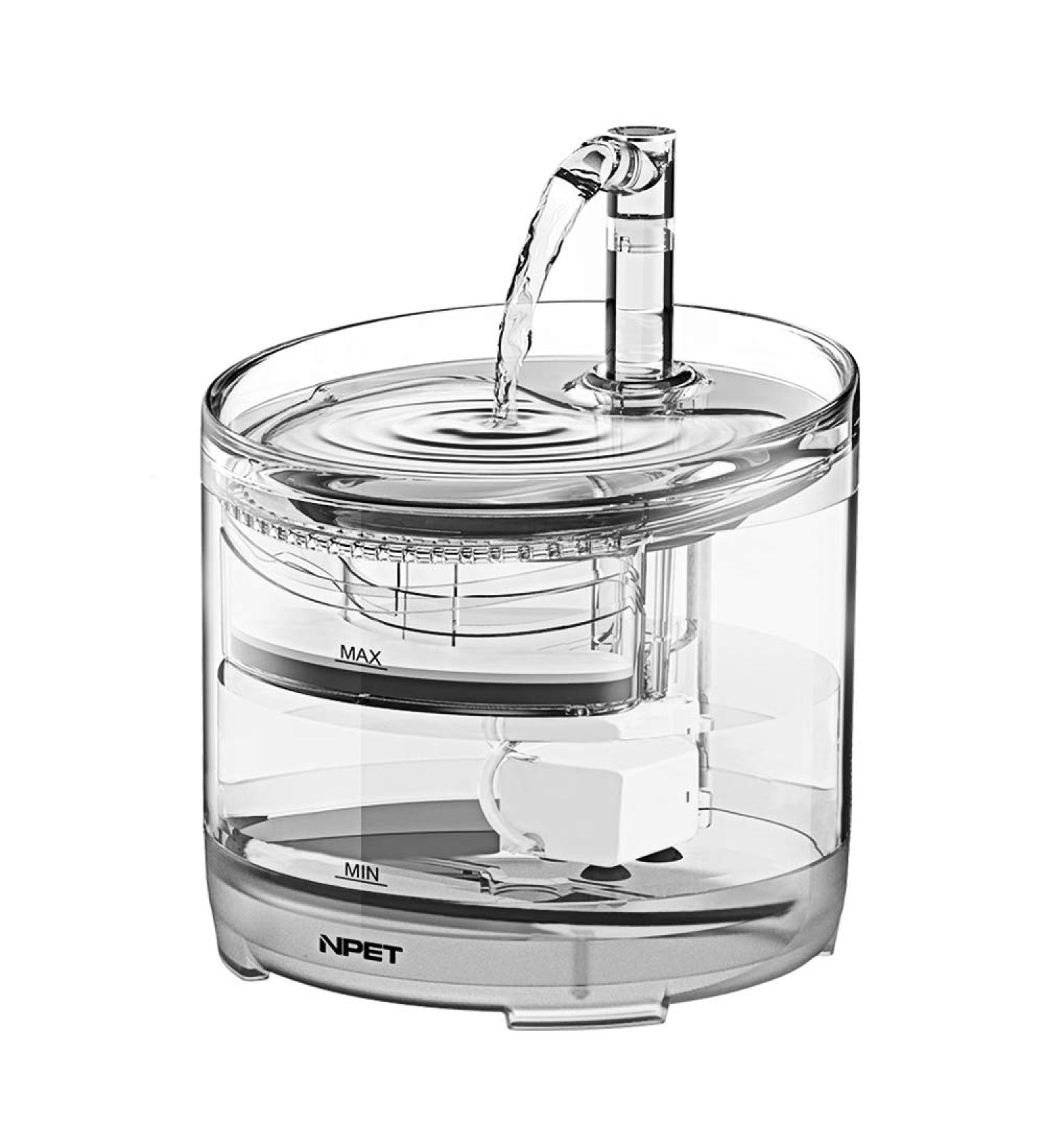 NPET Cat Water Fountain WF050TP 1.5L Automatic Pet Drinking Fountain - Replacement Faucet Kit Included - Buy Online on GoSupps.com