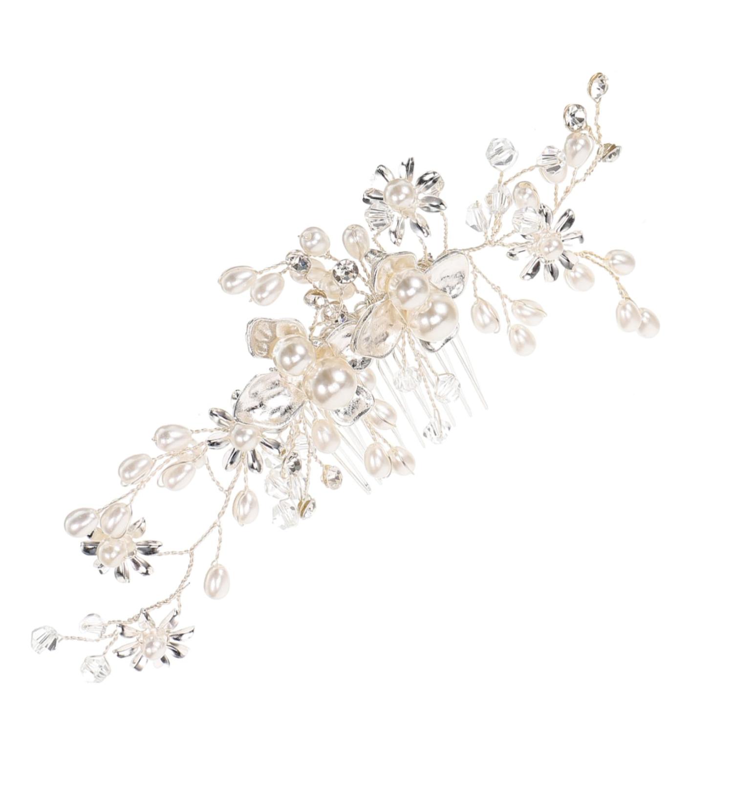 Didiseaon Bridal Comb Wedding Hair Accessories for Brides Flower Girl Hair Accessory Bridal Accessories Prom Hair Accessories Crystal Hair Accessories Manual Alloy Hair Comb - Buy Online on GoSupps.com
