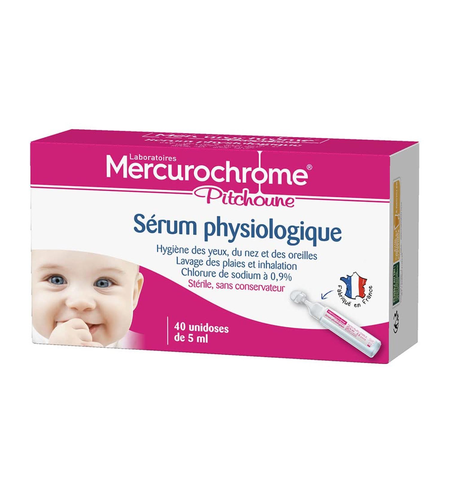 Physiological serum 40 units of 5ml Mercurochrome