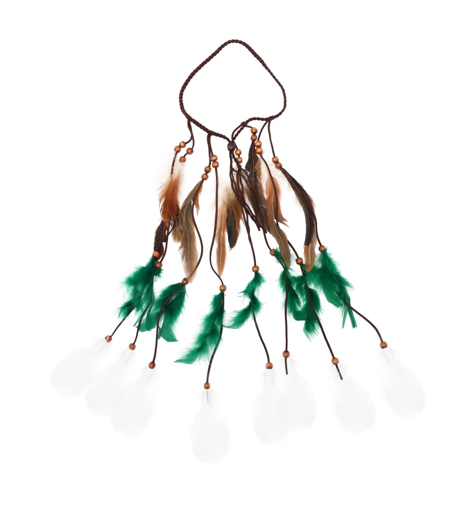 MERRYHAPY Feather Headband Women Bohemian Headband Hair Accessories Hair Accessories Hair Ties Feather Head Chain Peacock Headpiece Party Headband Earring Folk-custom Women's - Buy Online on GoSupps.com