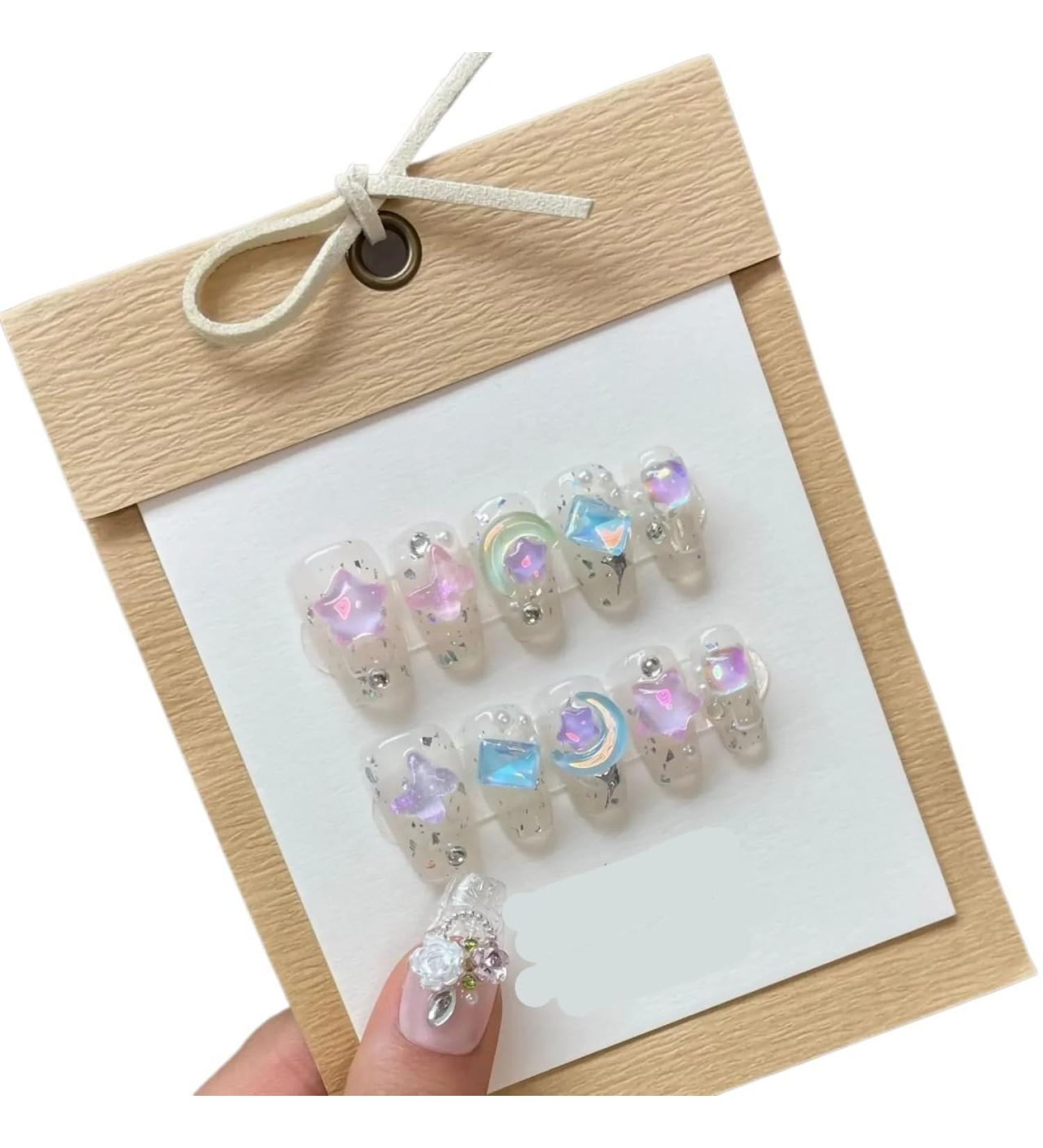 Detachable Handmade false nails with design dopamine bubble love girl press on Nail enhancement false nails (Color : 9 Size : L) - Buy Online on GoSupps.com