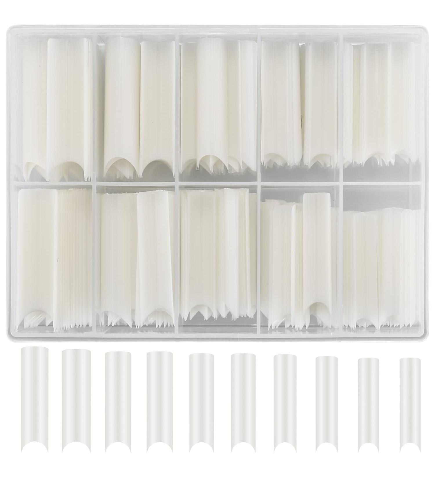 200 Pcs Extra Long C Curve Acrylic Nail Tips - Natural Color Press On Tips for Nail Salons and DIY at Home - Buy Online on GoSupps.com