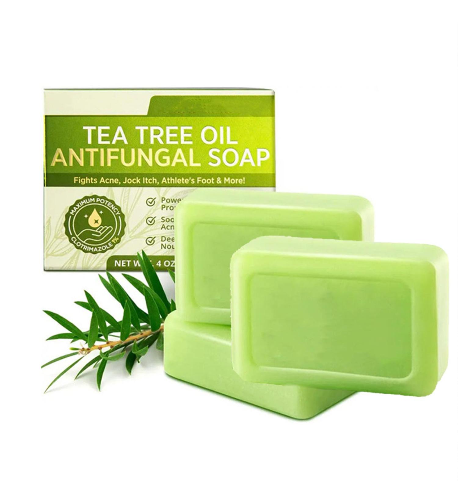 Tea Tree Oil Soap Bar Relief Soap Bar for Skin Deep Pore Cleansing Gentle Exfoliation for HealthySkin PlantBased Formula for Face & Body Suitable for All Skin 3 - Buy Online on GoSupps.com