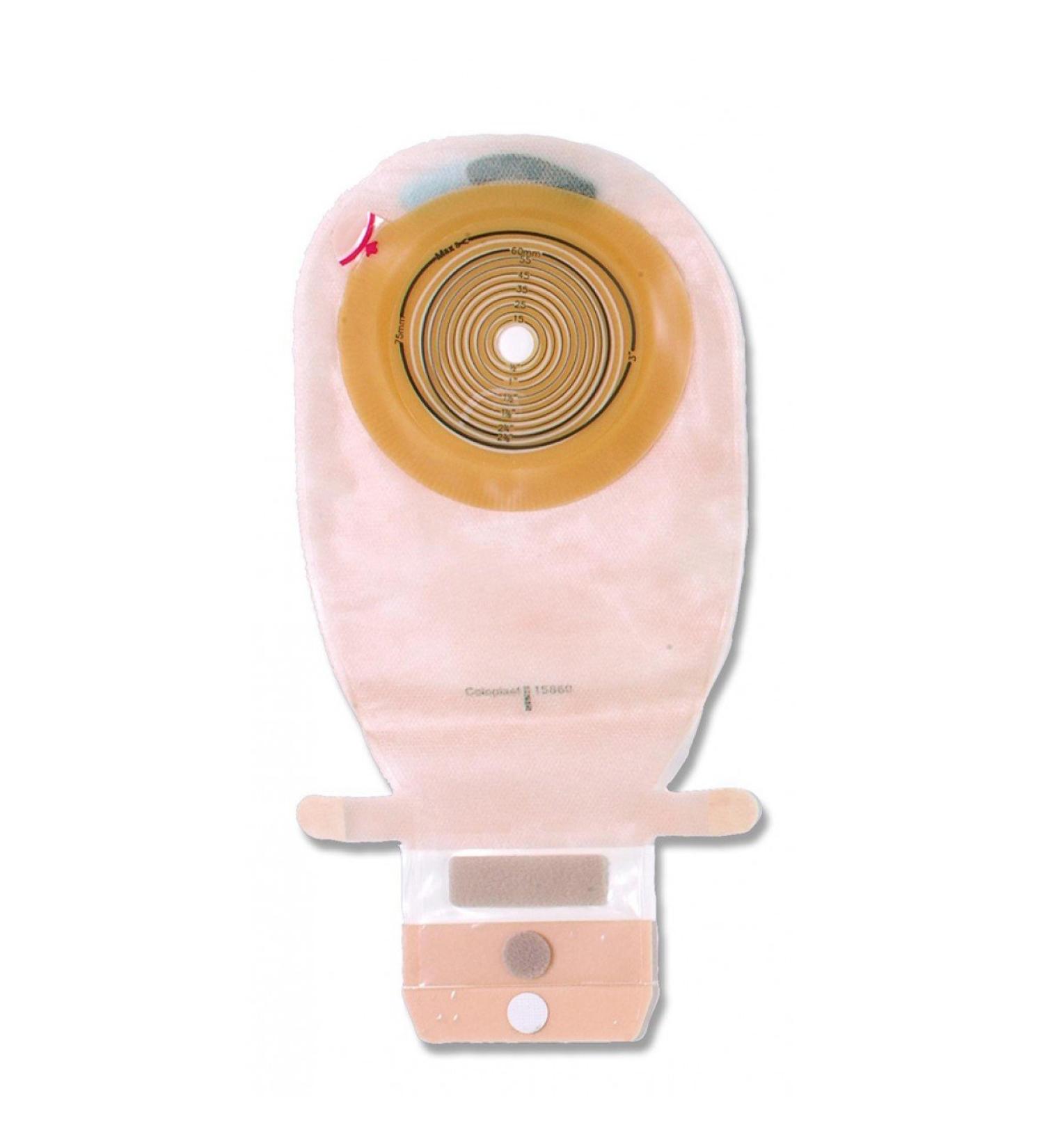 Ostomy Pouch Assura EasiClose One-Piece System 11 Inch Length 15-43 mm Stoma Drainable Convex Trim To Fit - 10/BX (MFN # 14106)