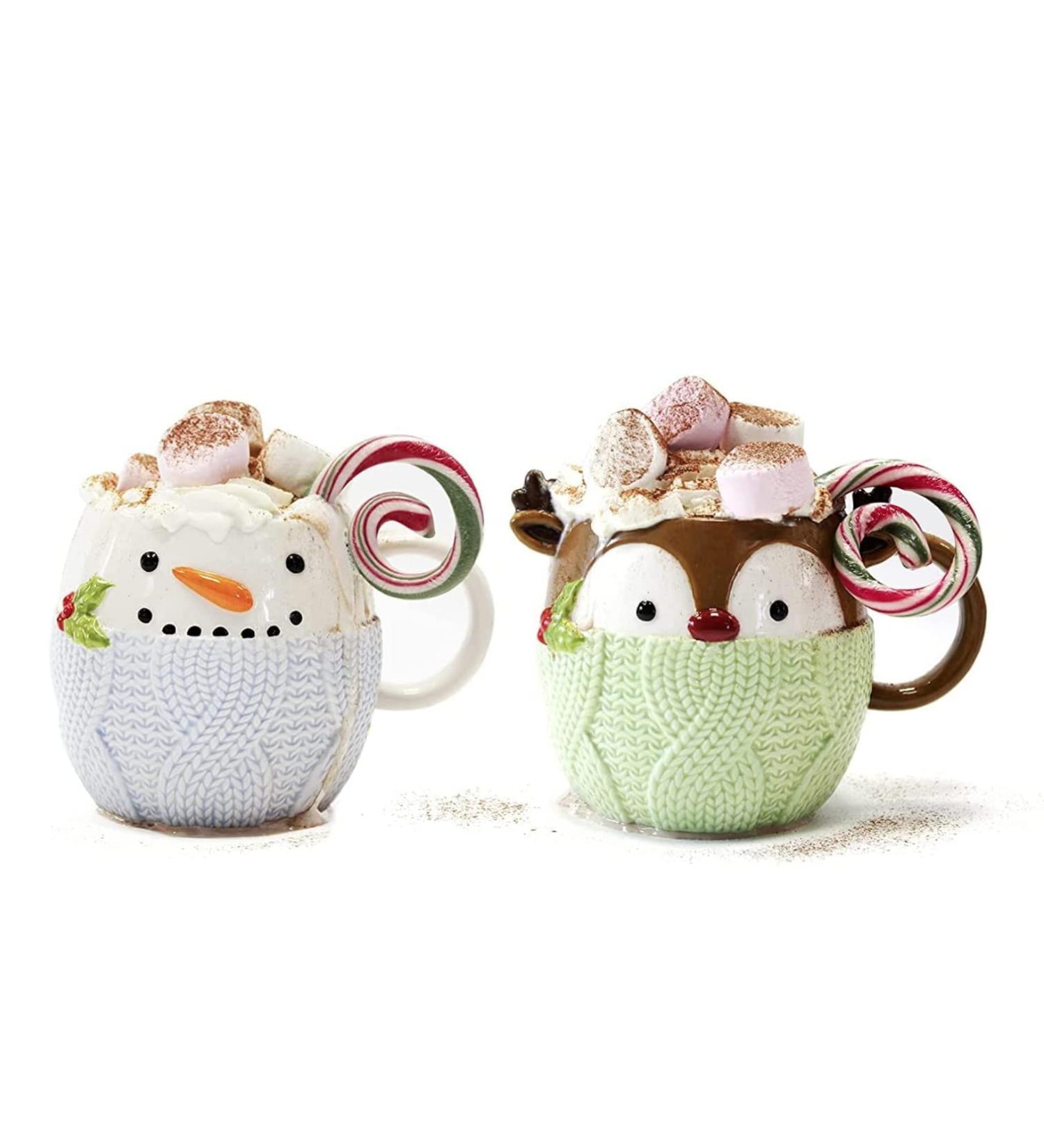 Devon Ceramics Giant Festive Handcrafted Snoman and Rlph Reideer Hot Choclte  - Buy Online on GoSupps.com