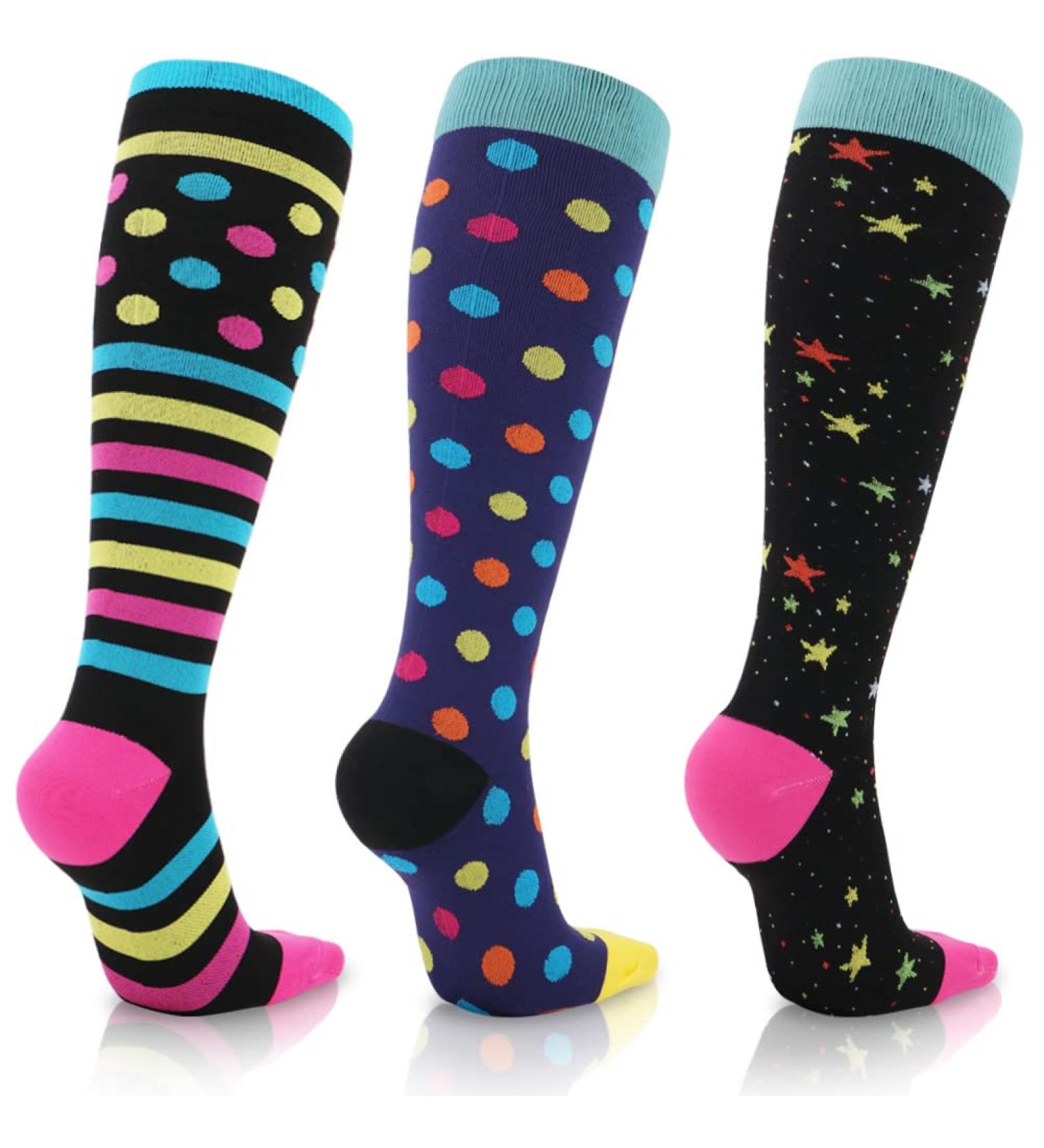 Beister Compression Socks 15-20 mmHg for Women & Men - 3 Pairs, L-XL - Buy Online on GoSupps.com