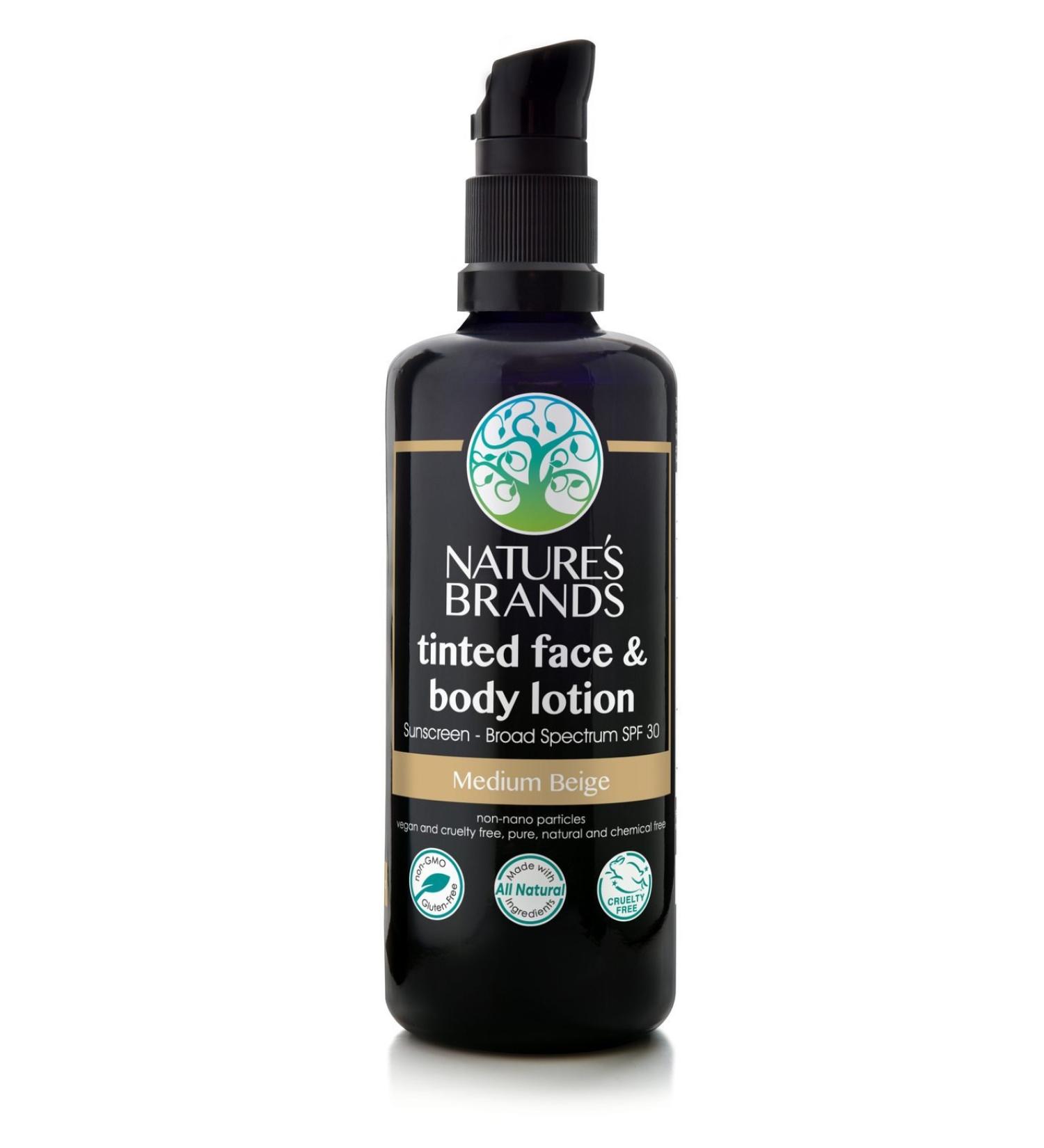 Herbal Choice Mari Natural SPF 30 Tinted Face & Body Lotion Medium Beige 3.4floz