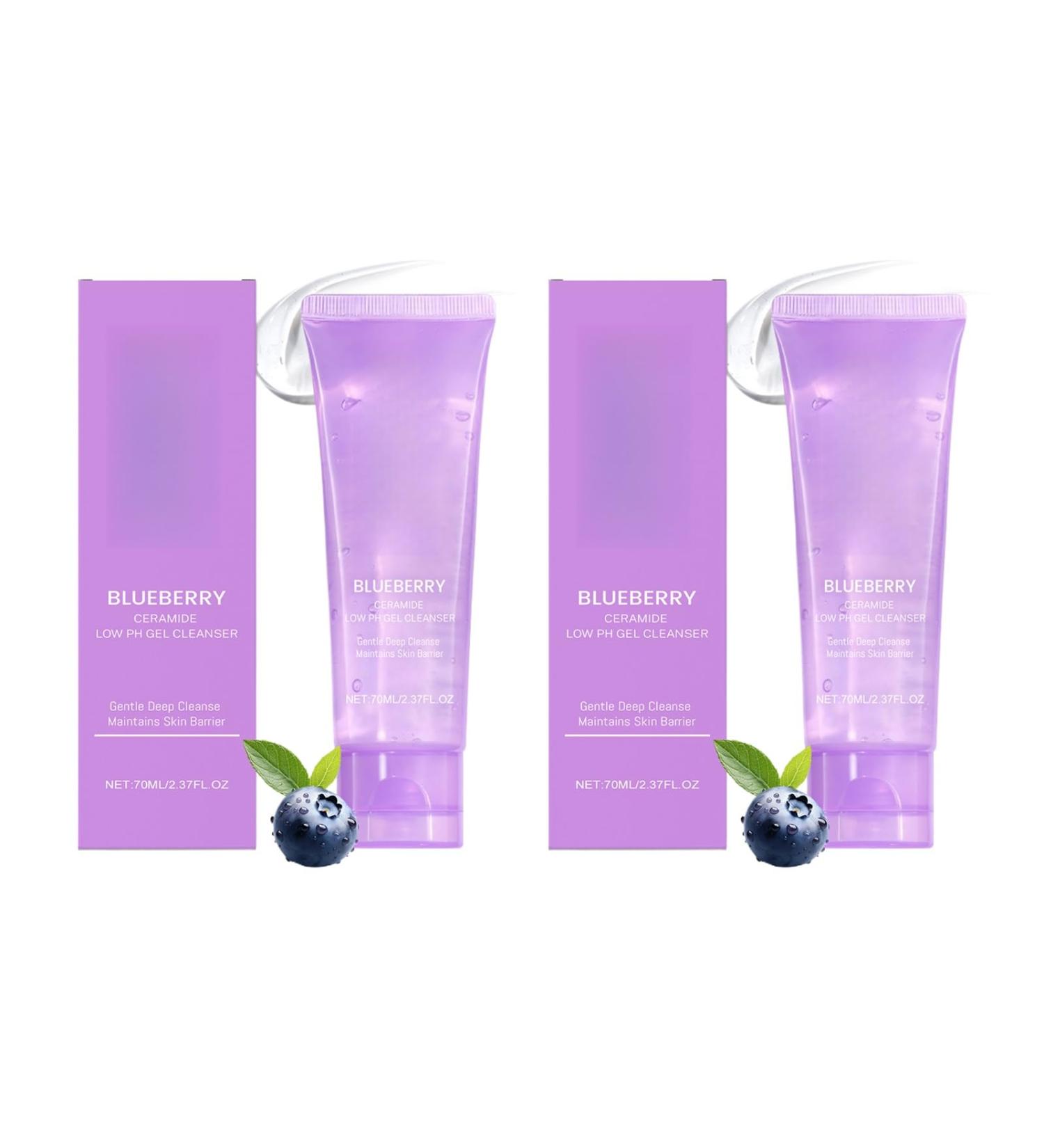 FFEEJ Blueberry Cleansing Gel Natural Moisturizing Face Wash Hydrating & Gentle Facial Cleanser For Daily Use - Buy Online on GoSupps.com