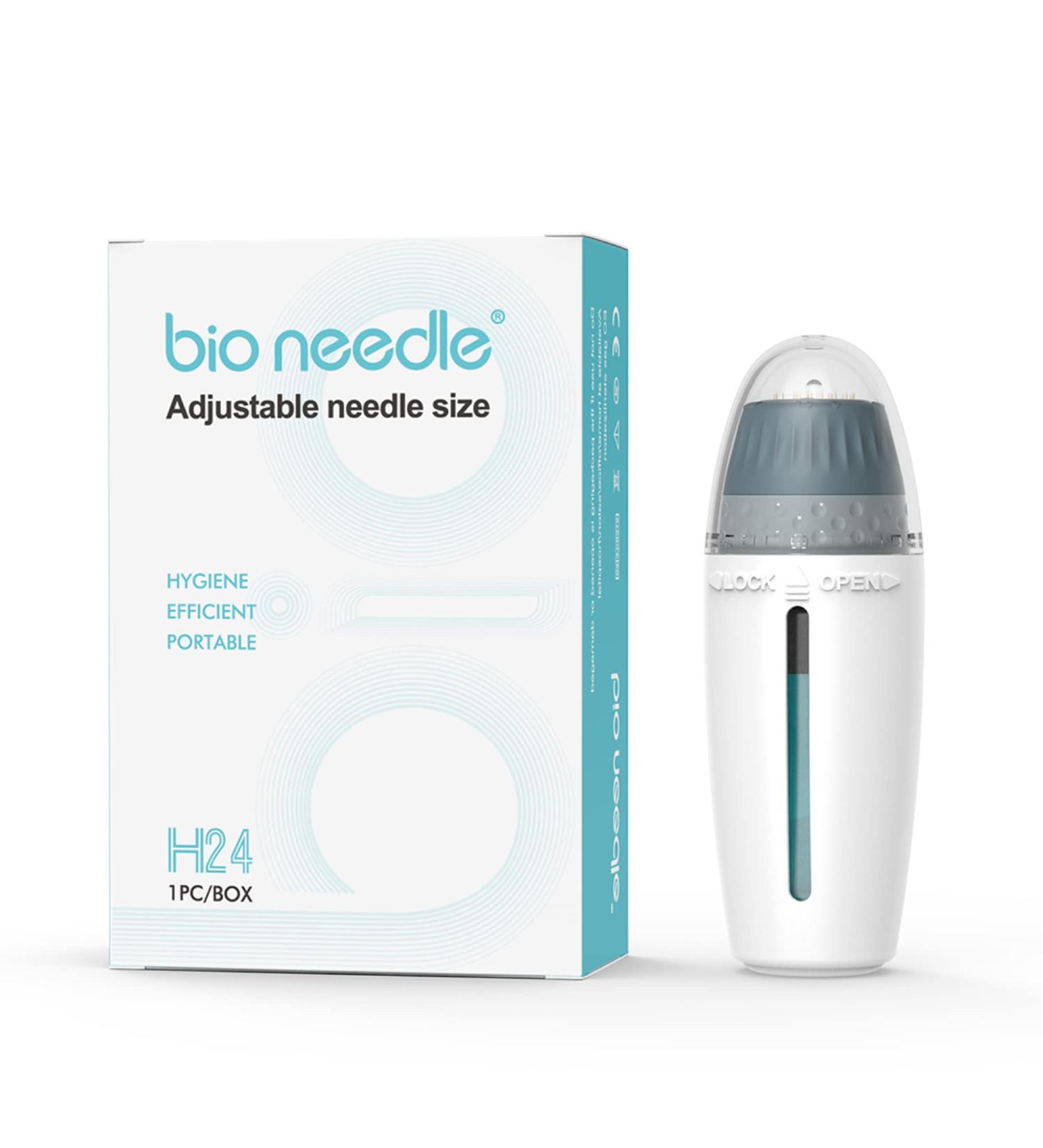 Derma Roller - Adjustable 0 1.5mm 24 Pins Derma Stamp - Derma Pen Microneedle Stamp for Hair Beard growth Shrink Pores Brighten Skin Tone - Buy Online on GoSupps.com