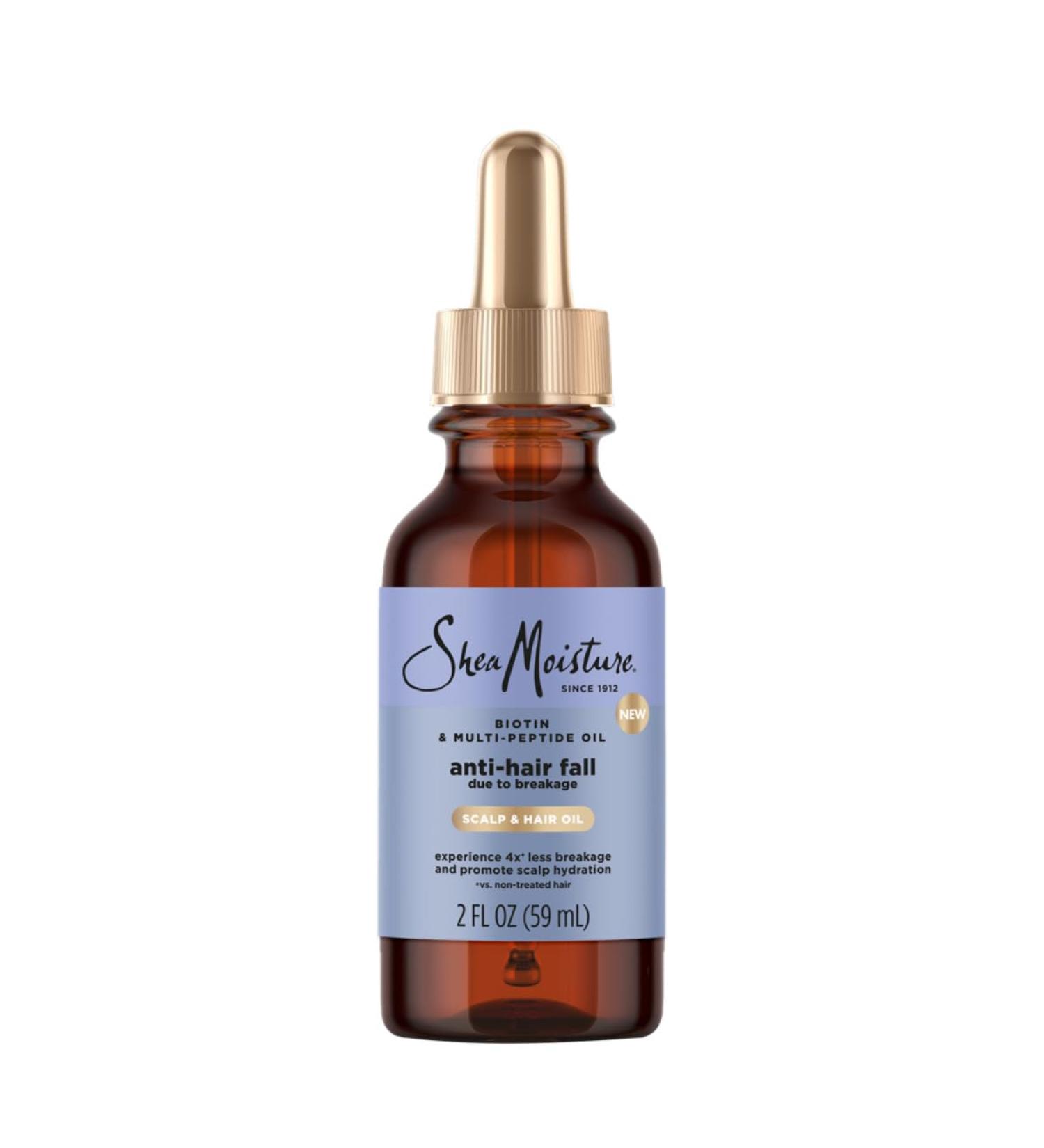 SheaMoisture Scalp & Hair Oil - Anti-Hair Fall with Biotin & Multi-Peptide - 2 oz for Healthy Hair & Moisturized Scalp - Buy Online on GoSupps.com