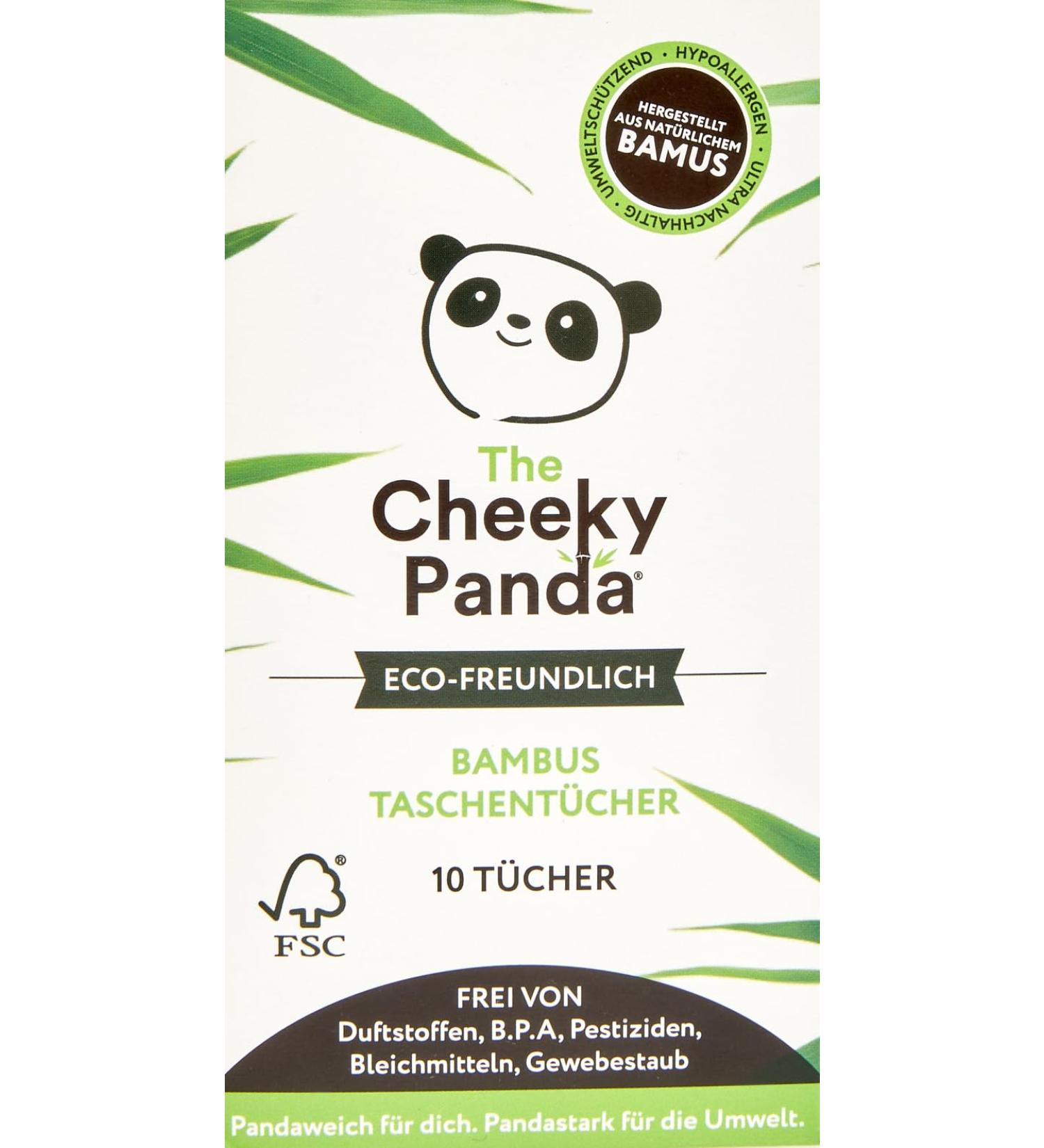 The Cheeky Panda Bamboo Handkerchiefs - Eco-Friendly Plastic-Free Tear-Resistant - 10 Pack for On-the-Go Convenience - Buy Online on GoSupps.com