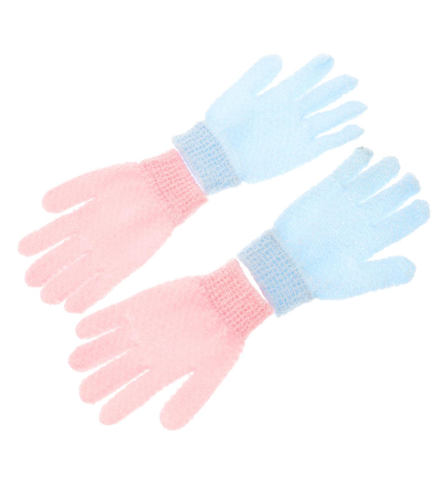 EXCEART 2 Pairs Exfoliating Scrub Gloves Set - Bathing & Shower Mitts for Women | Spa Quality Skin Care - Buy Online on GoSupps.com