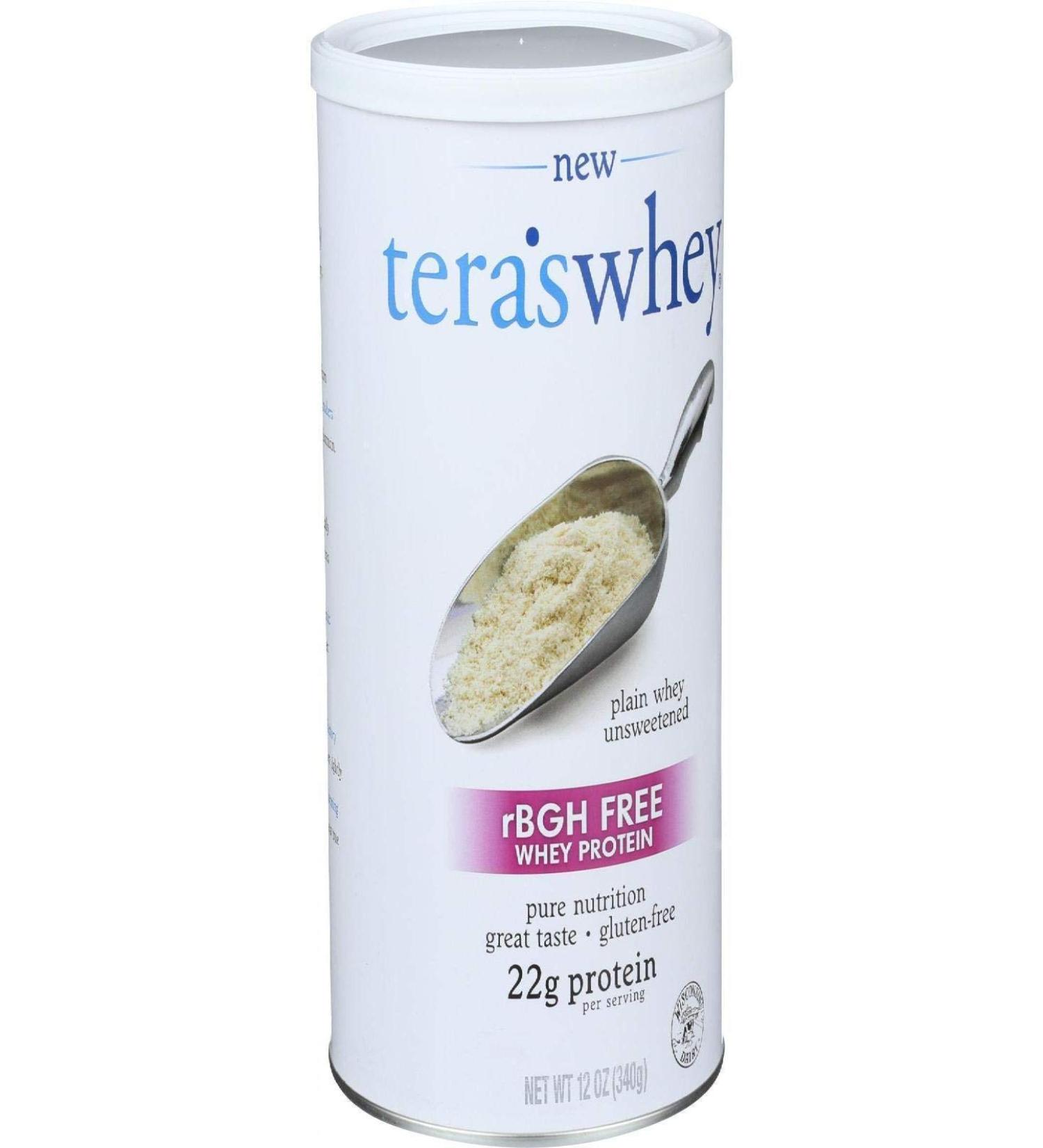 Simply Tera's Pure Whey Protein Powder - Grass Fed Non-GMO Unsweetened Protein 12 Oz - Clean & Natural Nutrition for Optimal Health - Buy Online on GoSupps.com