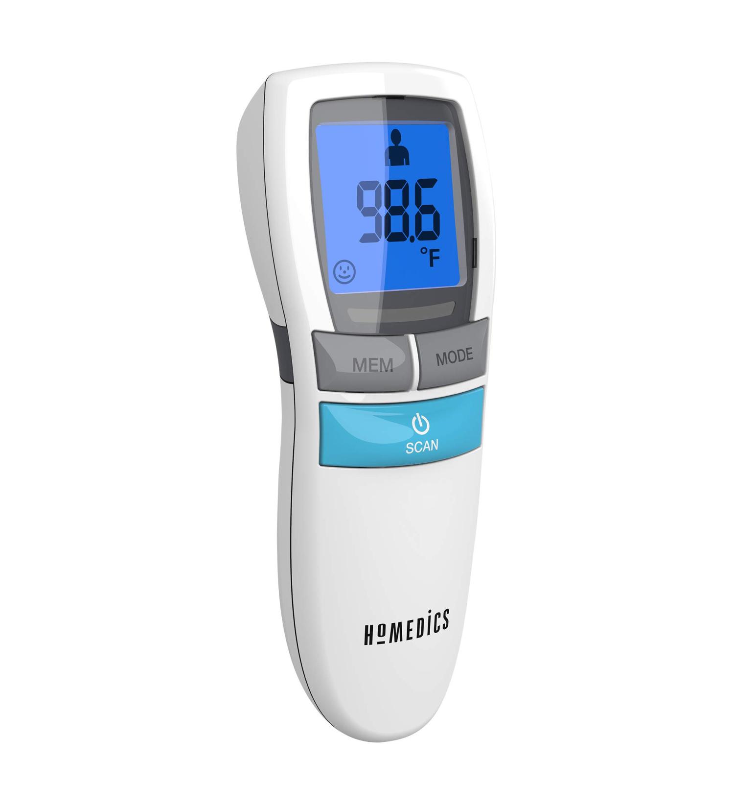 HoMedics No-Touch Infrared Thermometer - Accurate Body Temperature Readings Fast Results Digital Display Quiet Mode & Fever Alarm | Buy Internationally - Buy Online on GoSupps.com