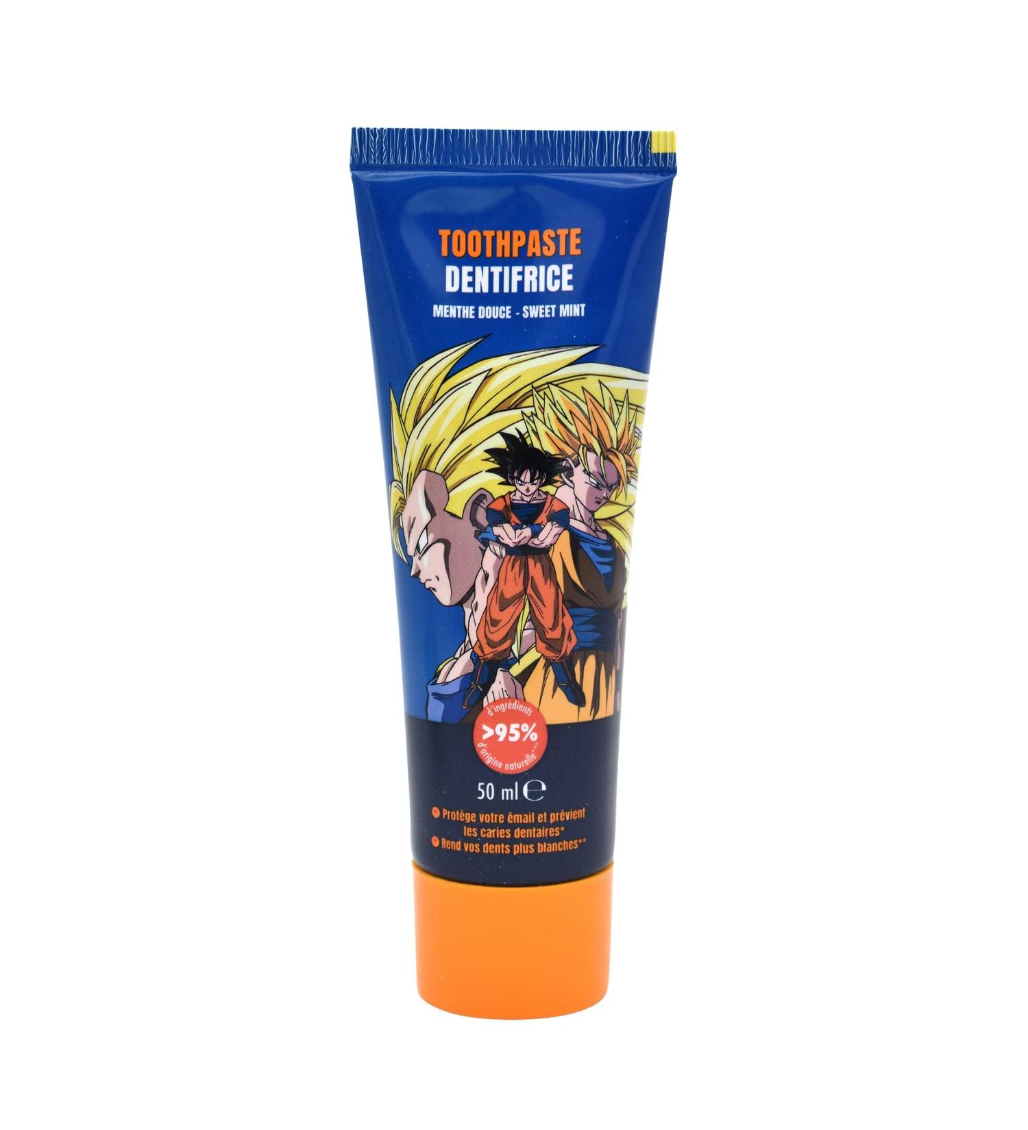 Children's Toothpaste - Cute Mint Flavor 50ml | Dragon Ball Z Whitening Formula | Fresh Breath & Healthy Teeth - Buy Online on GoSupps.com