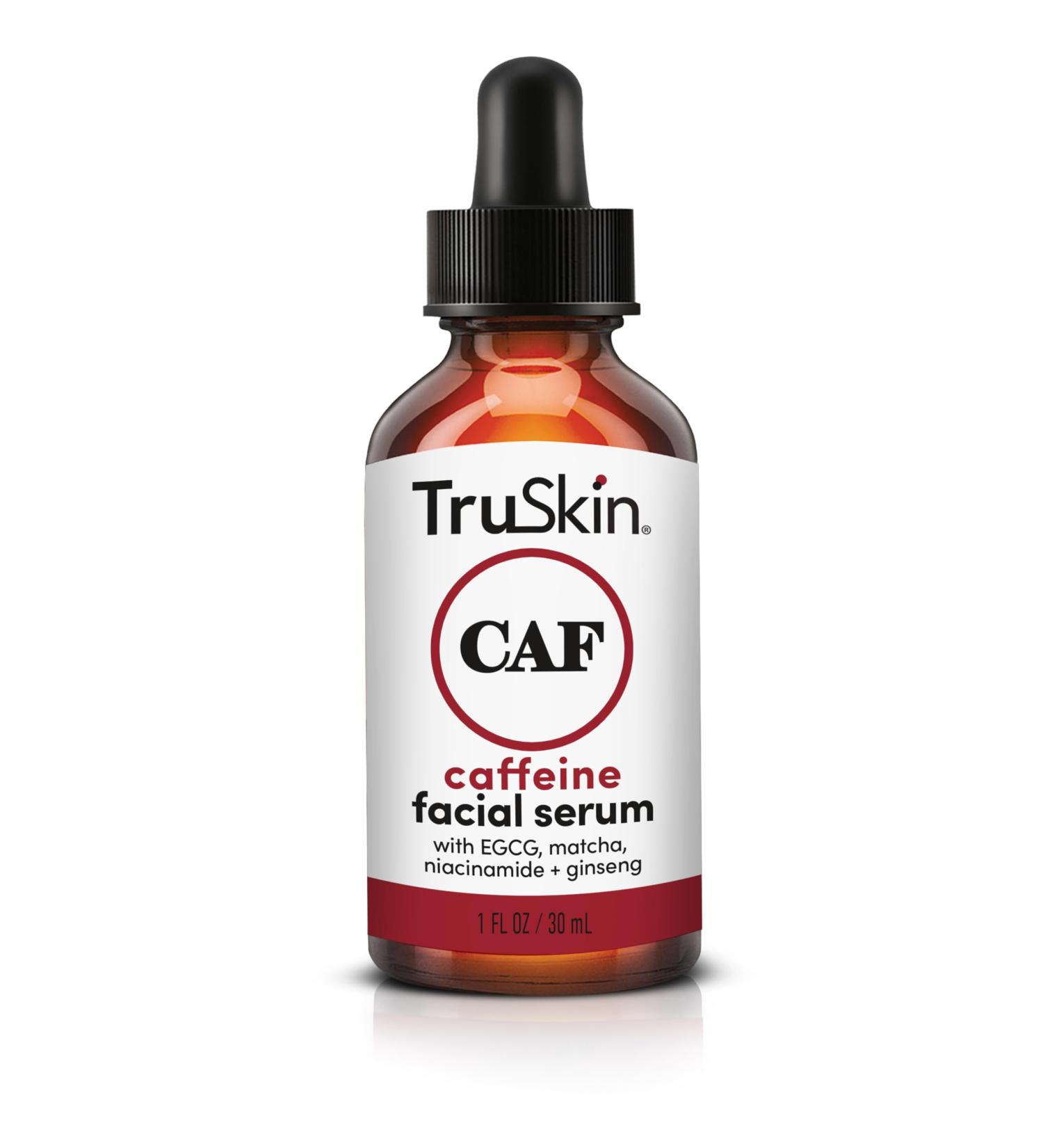 TruSkin Caffeine Face & Eye Serum - 5% Caffeine Boost for Dark Circles & Puffiness - Niacinamide Matcha & Ginseng - 1 Fl Oz - Buy Online on GoSupps.com