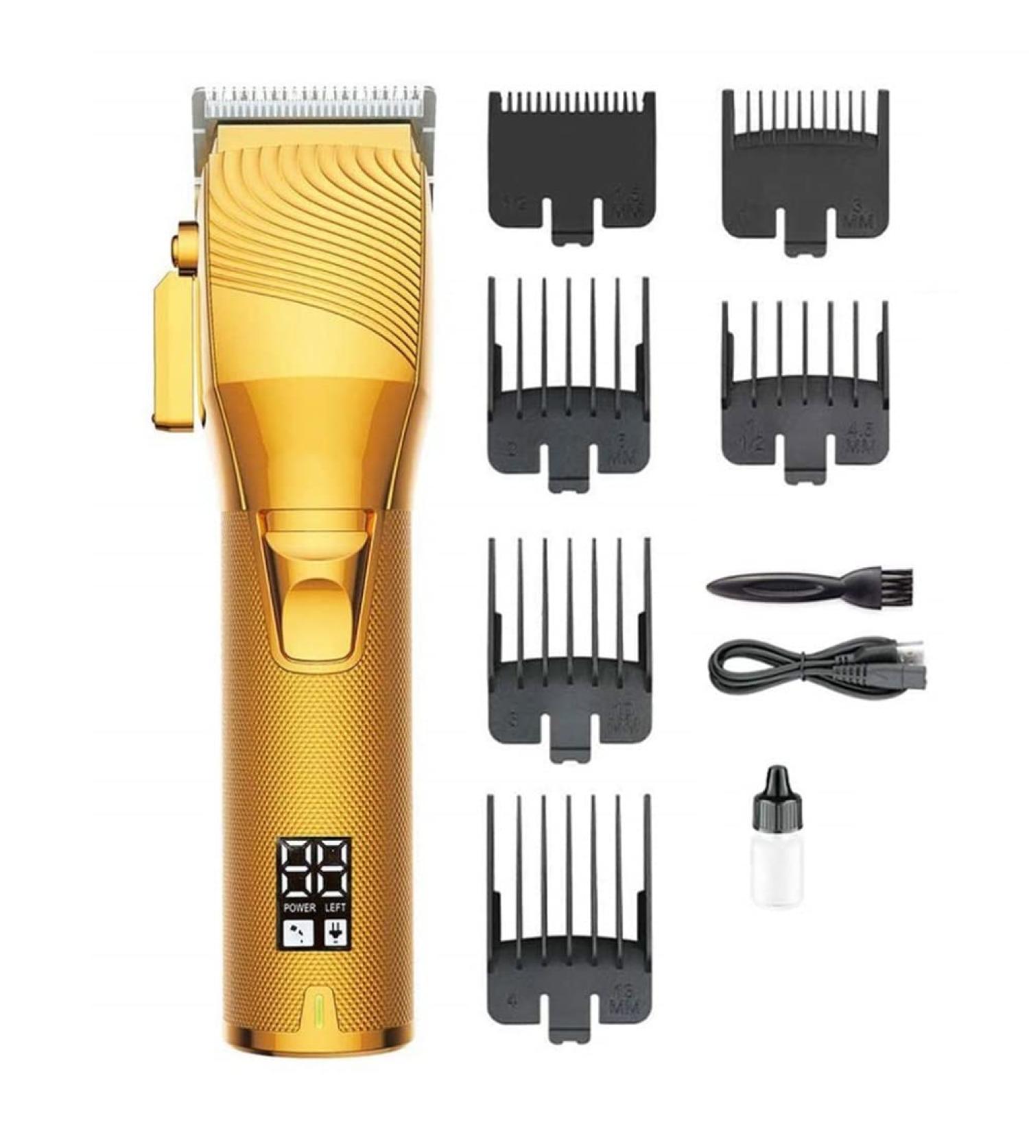 Professional Cordless Hair Clippers for Men | Electric Barber Clipper with LED Display & USB Charging | Premium Barber Supplies - Buy Online on GoSupps.com