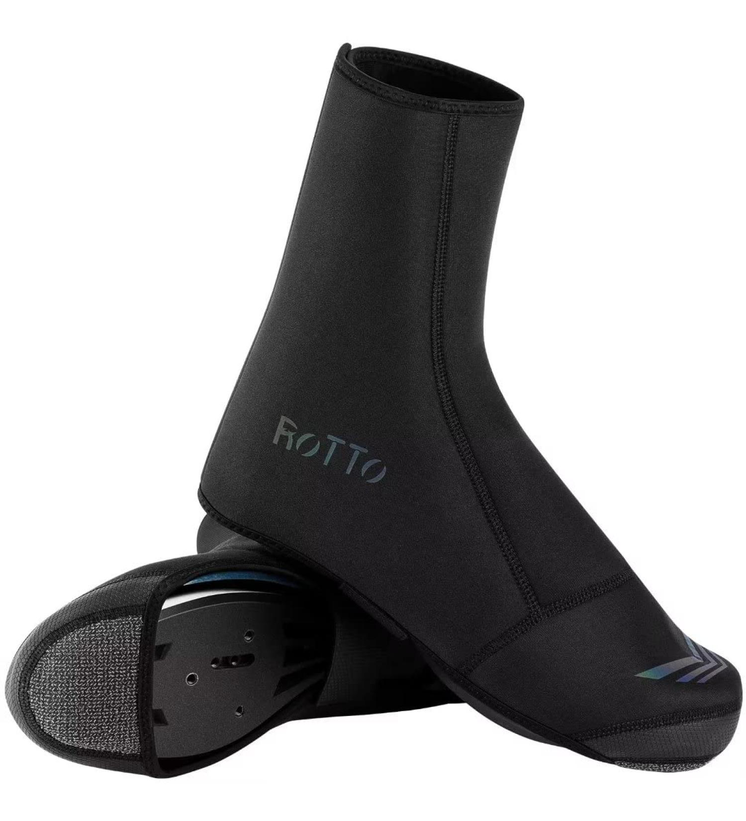 ROTTO Overshoes for Winter Cycling | Waterproof Cold Protection | Unisex MTB & Road Bike | X-Large Black - Buy Online on GoSupps.com