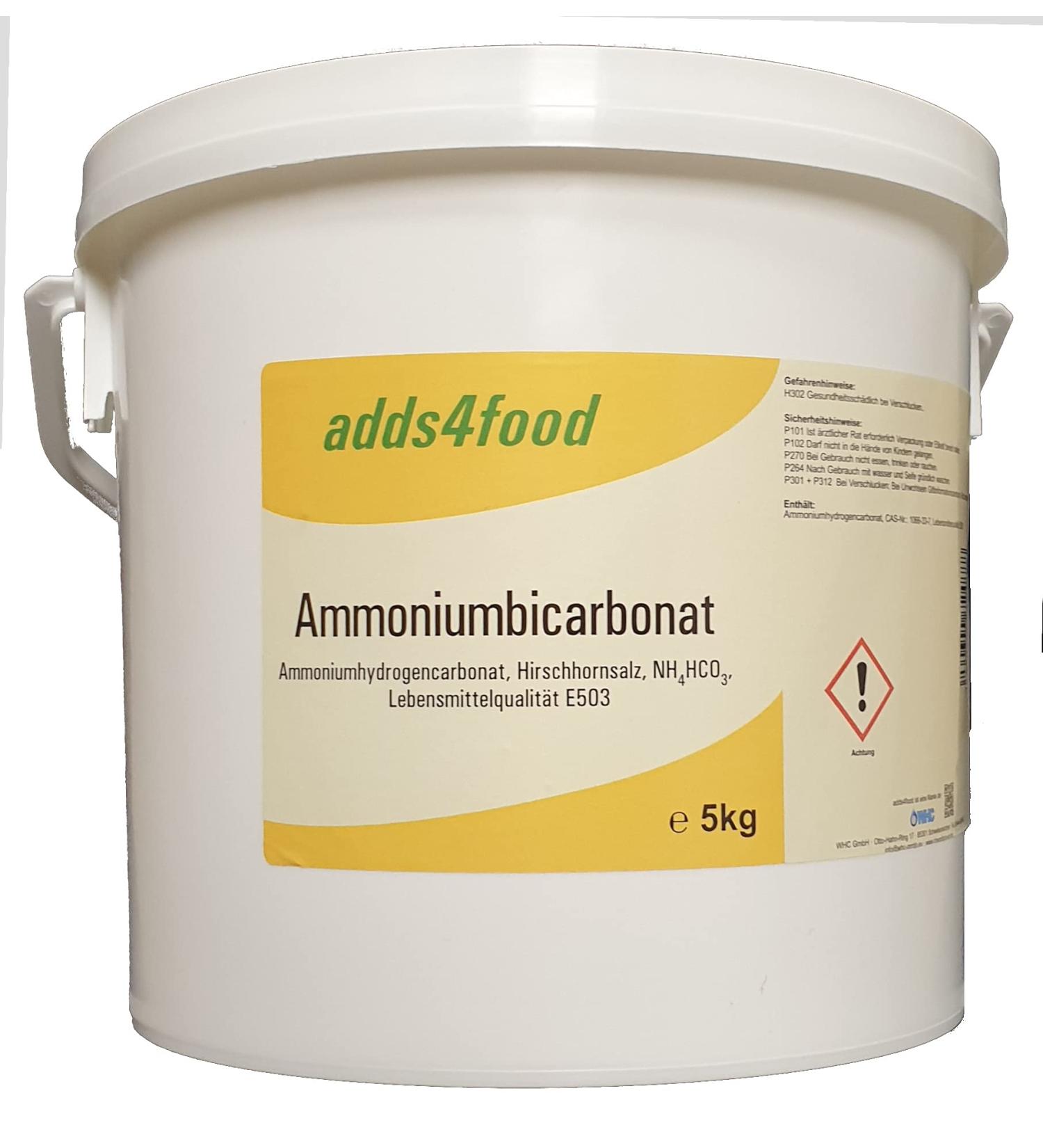 adds4food 5kg ammonium bicarbonate (deer horn salt ABC-shoot) in food grade E503