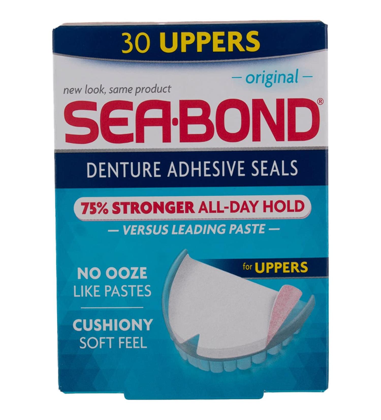 Sea-Bond Denture Adhesive Seals Uppers Original - 30 ea Pack of 5 - Buy Online on GoSupps.com