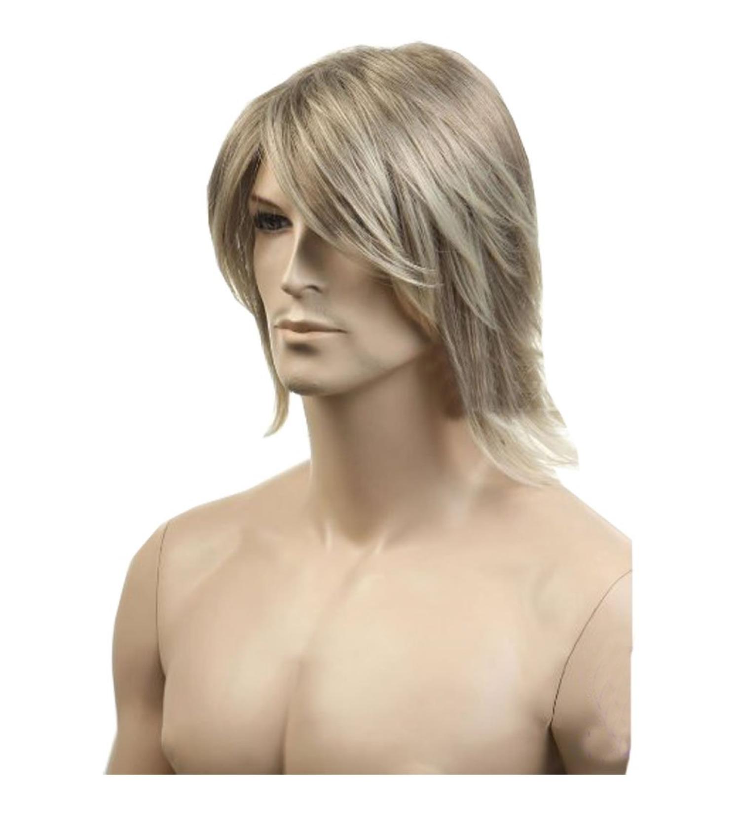 KOLIGHT Men's Short Flaxen Gold Hair Wig | Natural Looking European USA Style - Buy Online on GoSupps.com