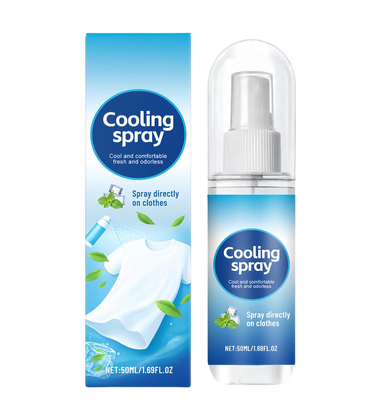 Cooling Mist Spray Refreshing Cooling Spray for Clothes and Skin 50ml Soothing Liquid Mists for Men Women Athletes Teens Yoga Running Beach Outdoor Travel Vacation Use - Buy Online on GoSupps.com