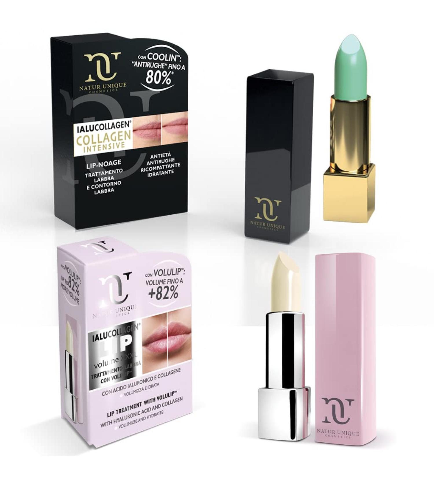 Natur Unique - Offre de traitement des l vres - LIP Volume XXXL + Ialucollagen Collagen intensive LIP No-Age