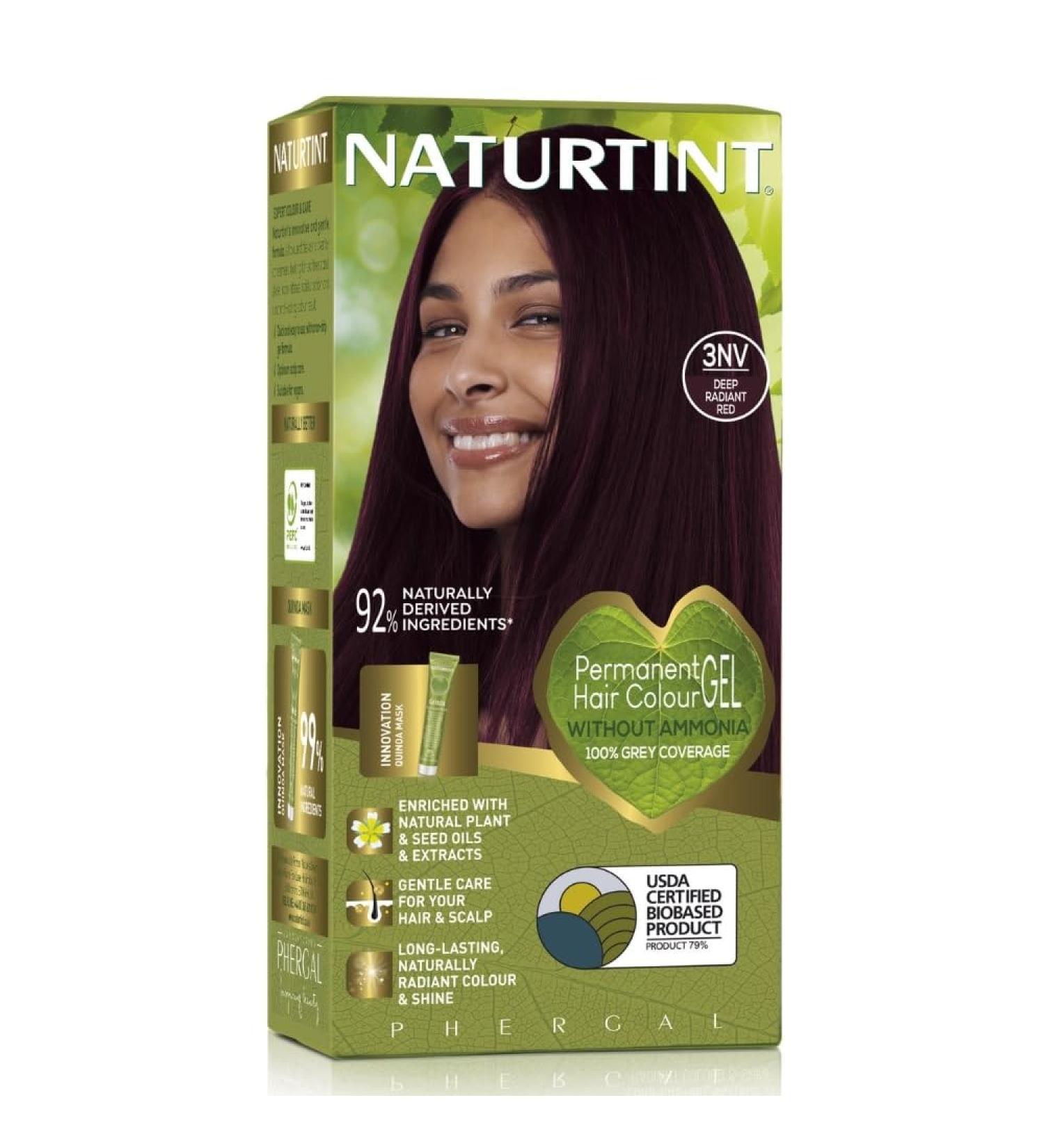 Naturtint Permanent Hair Colour 3NV Deep Radiant Red - Ammonia Free, Long-Lasting, Grey Coverage - Buy Online on GoSupps.com