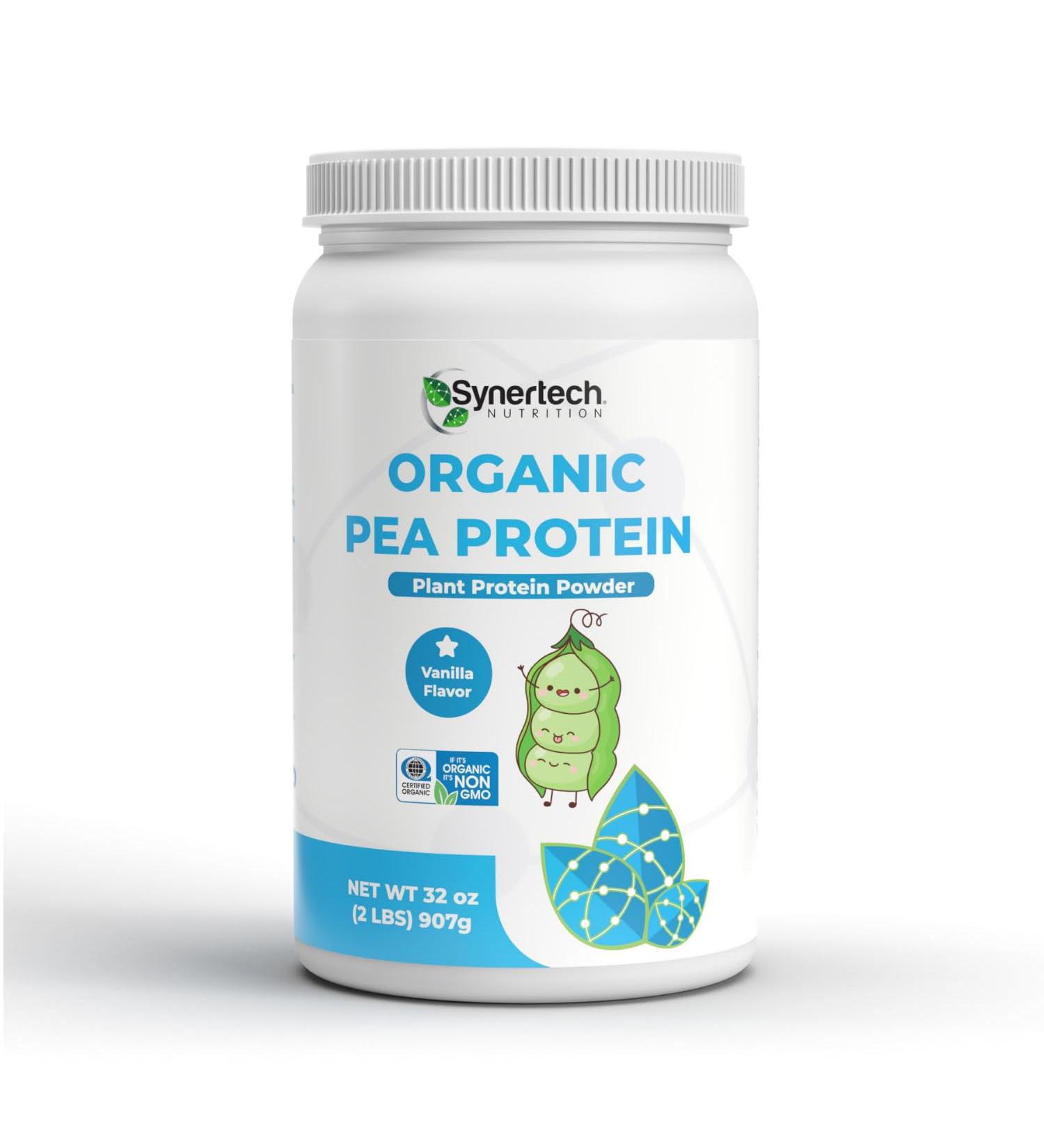 Vegan Vanilla Pea Protein (2lbs) | Organic Non-GMO Plant-Based Protein for Optimal Health - Buy Online on GoSupps.com