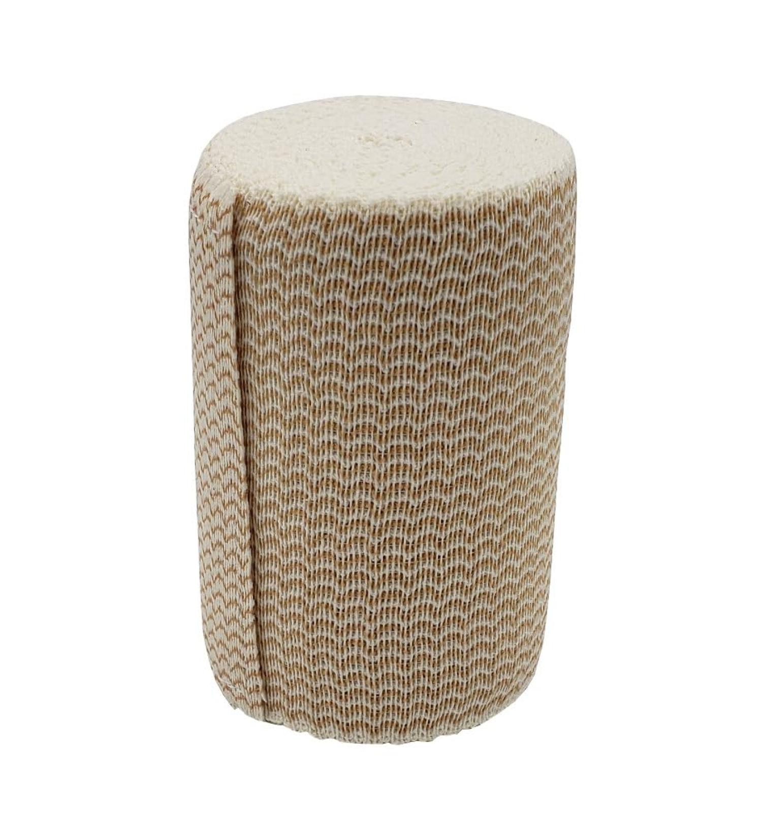 Premium Latex-Free Elastic Bandage with Self-Adhering Closure Double Length - 4inch x 11 Yards Beige