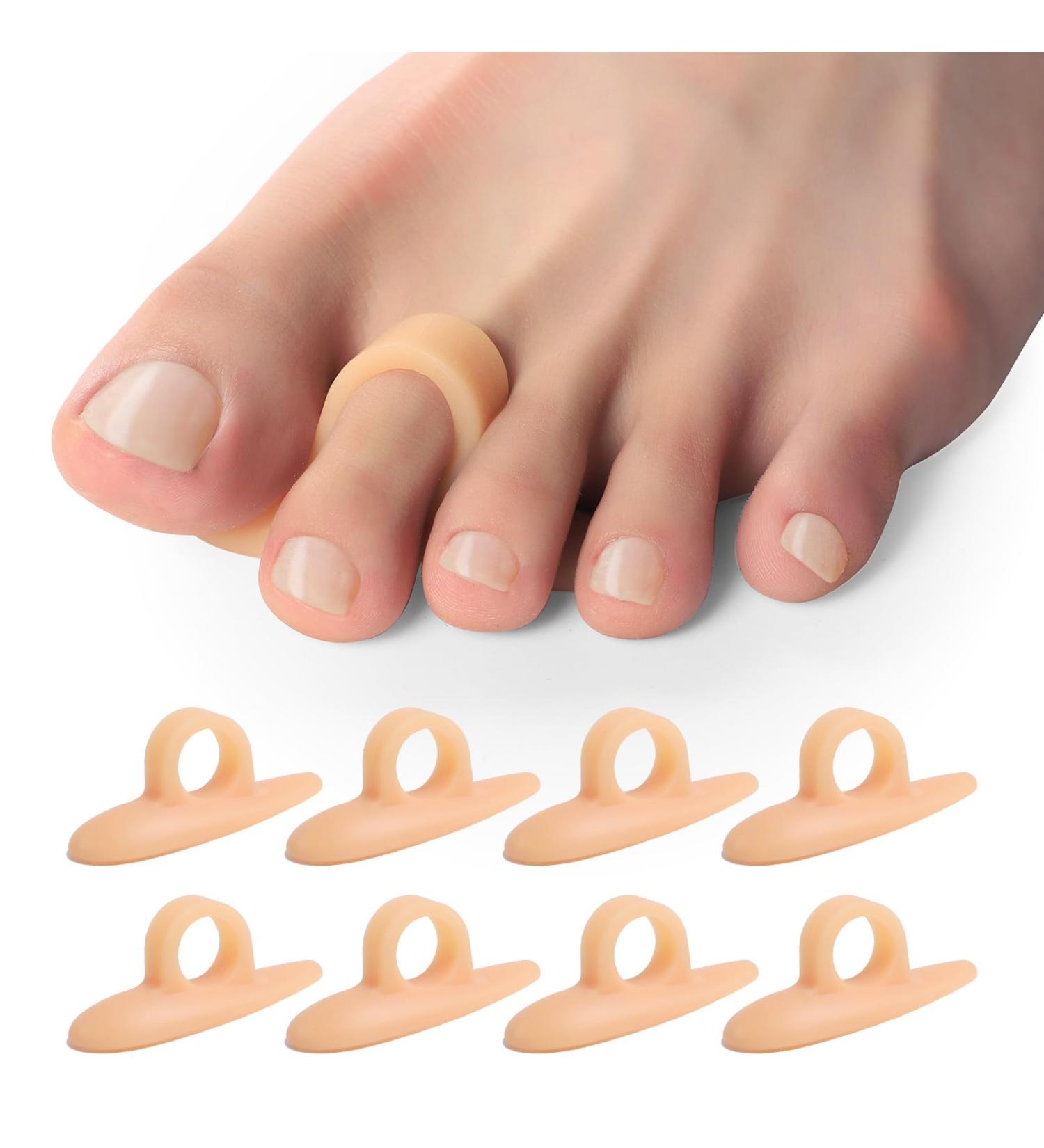 Welnove Hammer Toe Corrector & Straightener - 8 Pcs Toe Support Pads for Realigning Bent Curled & Hammer Toes - Optimal Comfort & Alignment - Buy Online on GoSupps.com